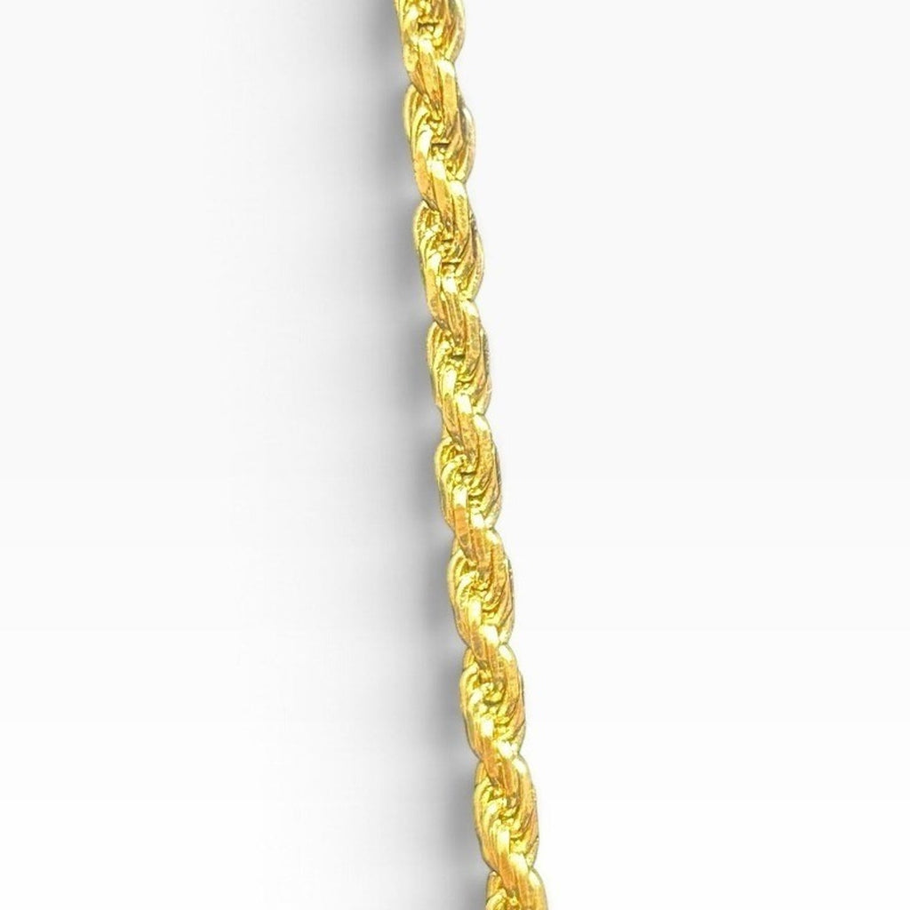 Italian 925 20g Sterling Silver Gold Tone Rope Chain Necklace 22" Fine Luxury