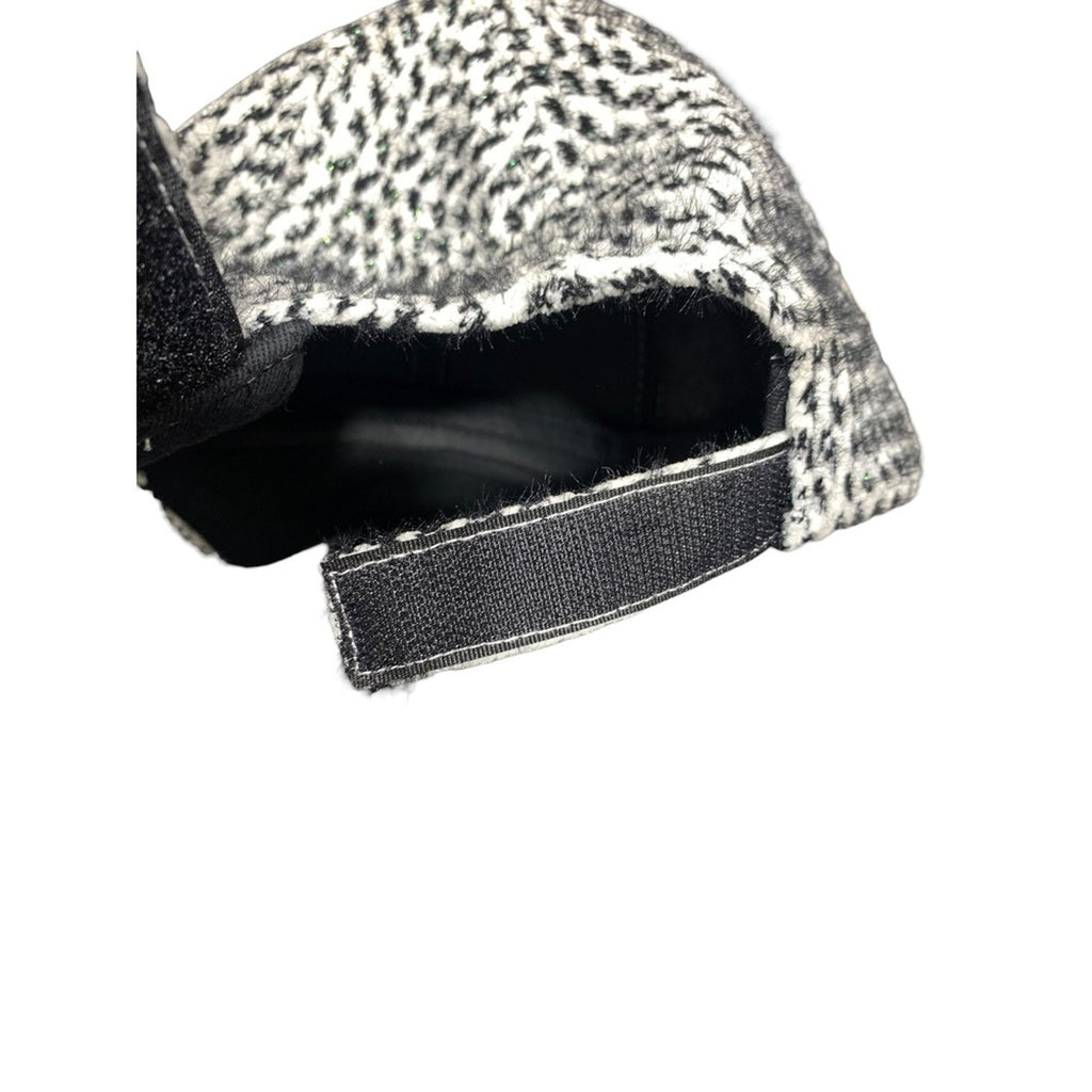 Anthropologie Black White Textured Dalmatian Print Baseball Cap Hat