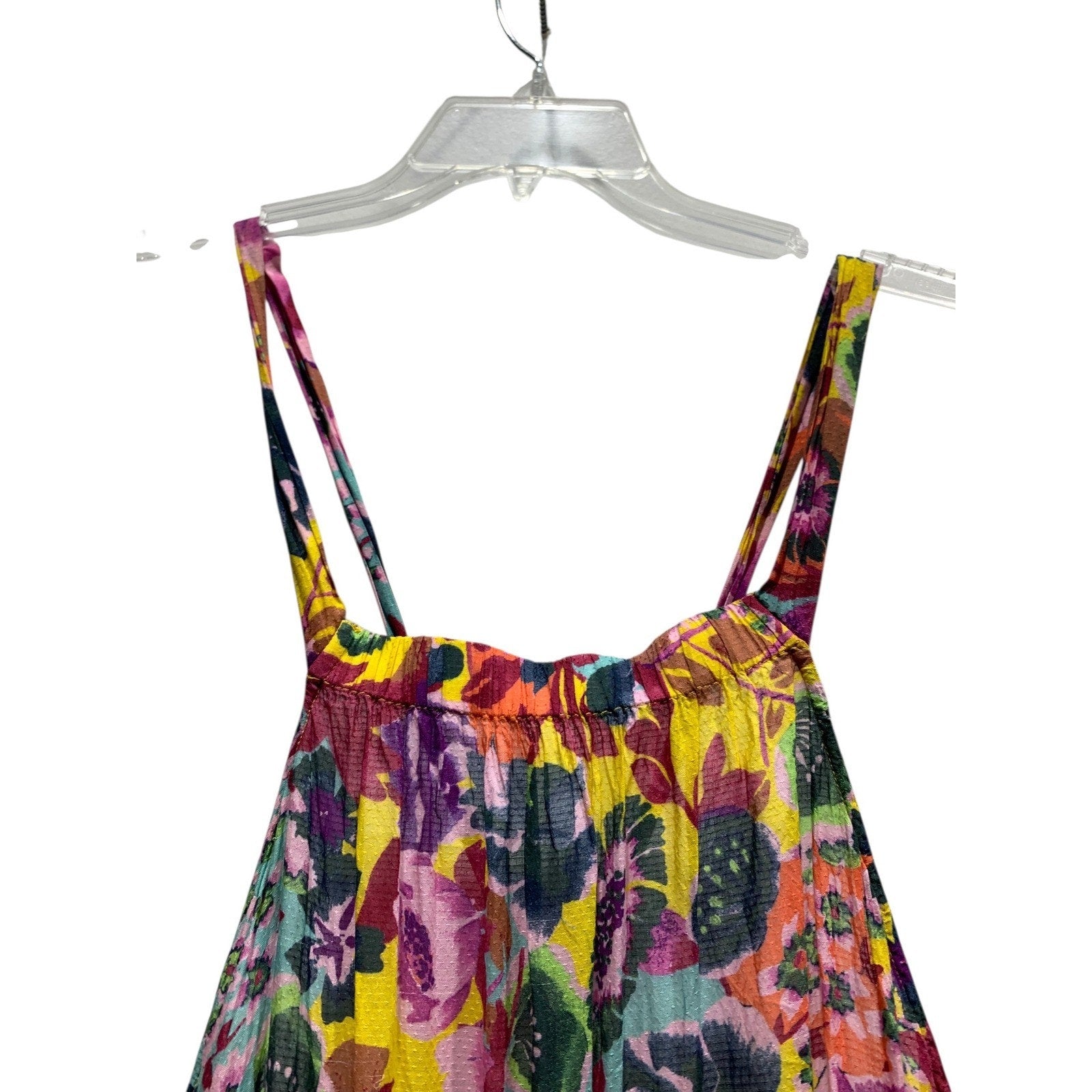 Anthropologie Printed Maxi Dress Cover Up Womens Medium Multi Color Strappy Back