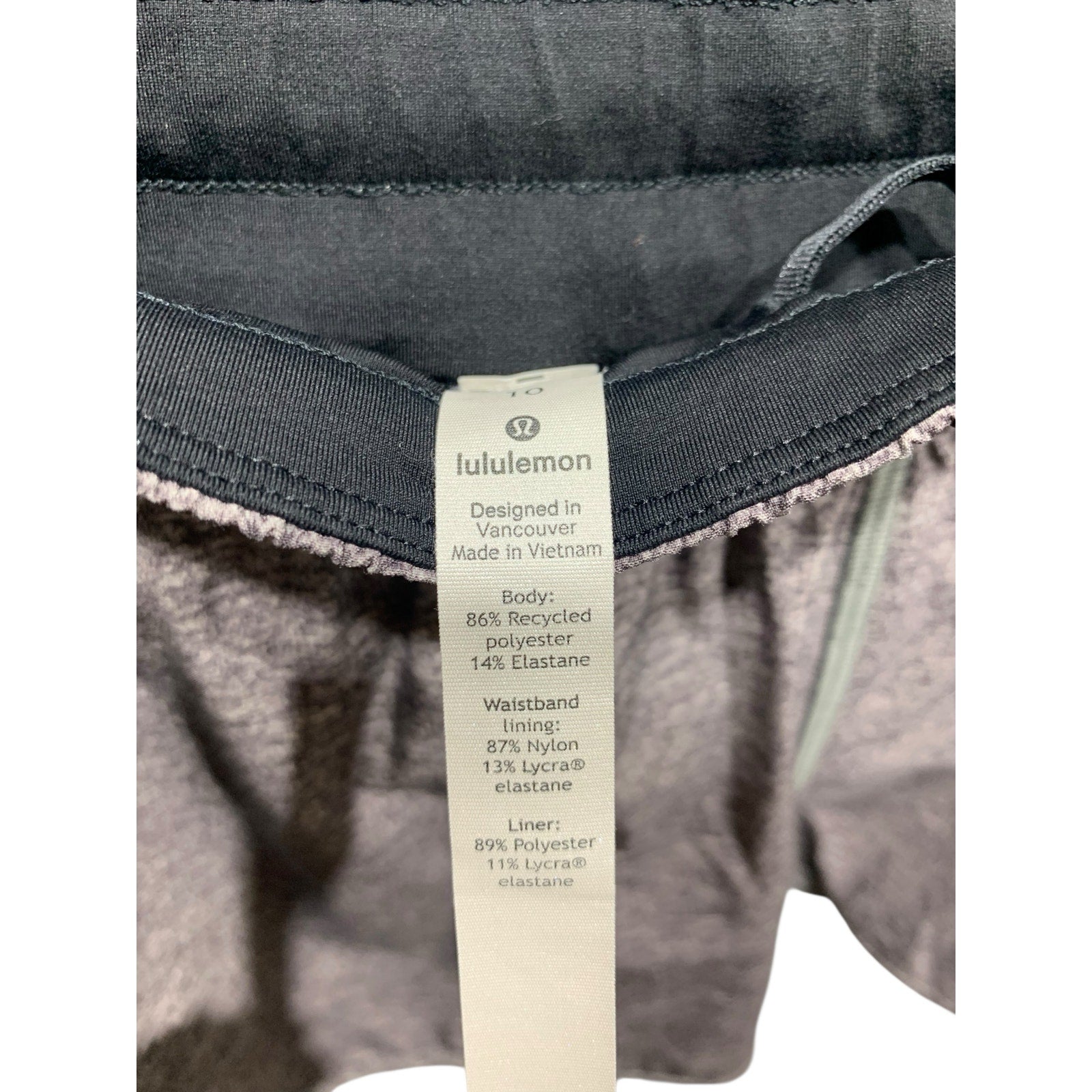 Lululemon Tracker Short V 4" Heather Lux Multi Black SZ 10