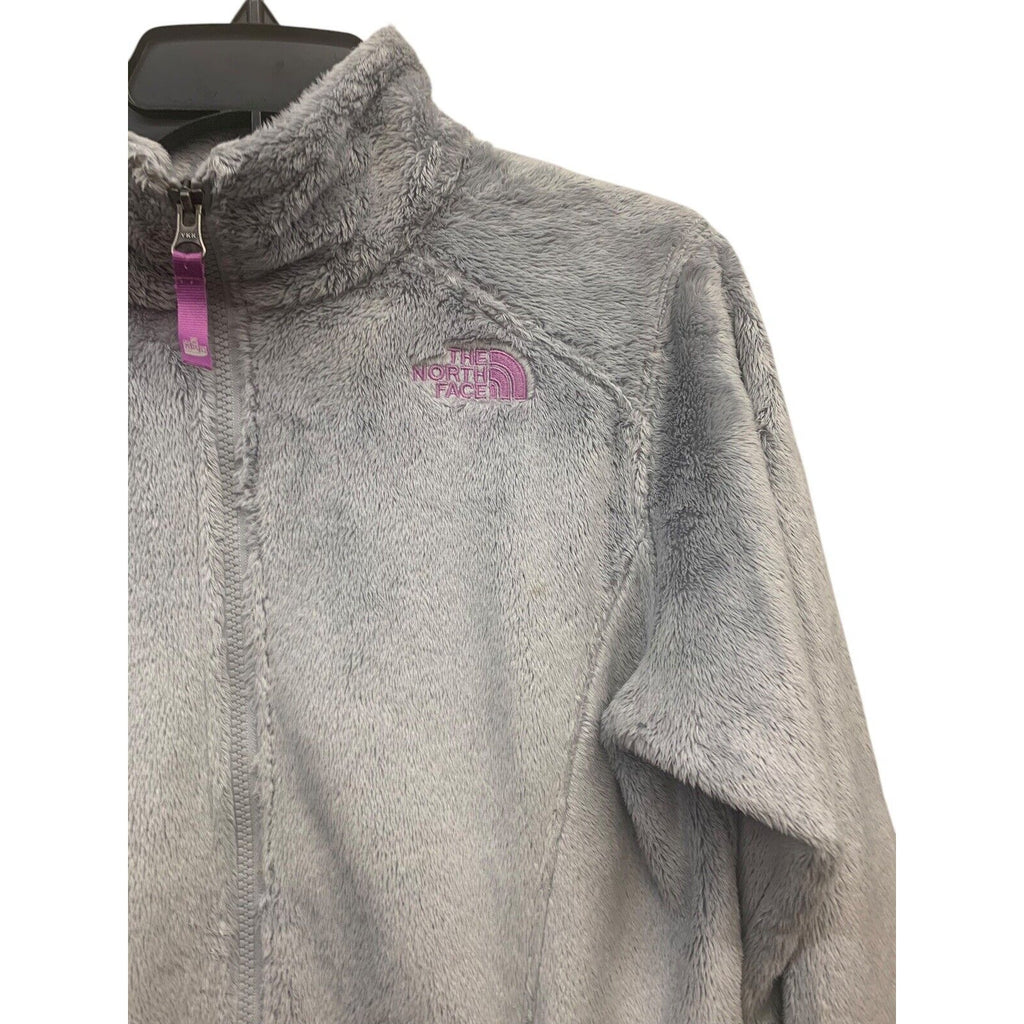 The North Face Jacket Girls Extra Large Gray Full Zip Fleece Pockets Osolita