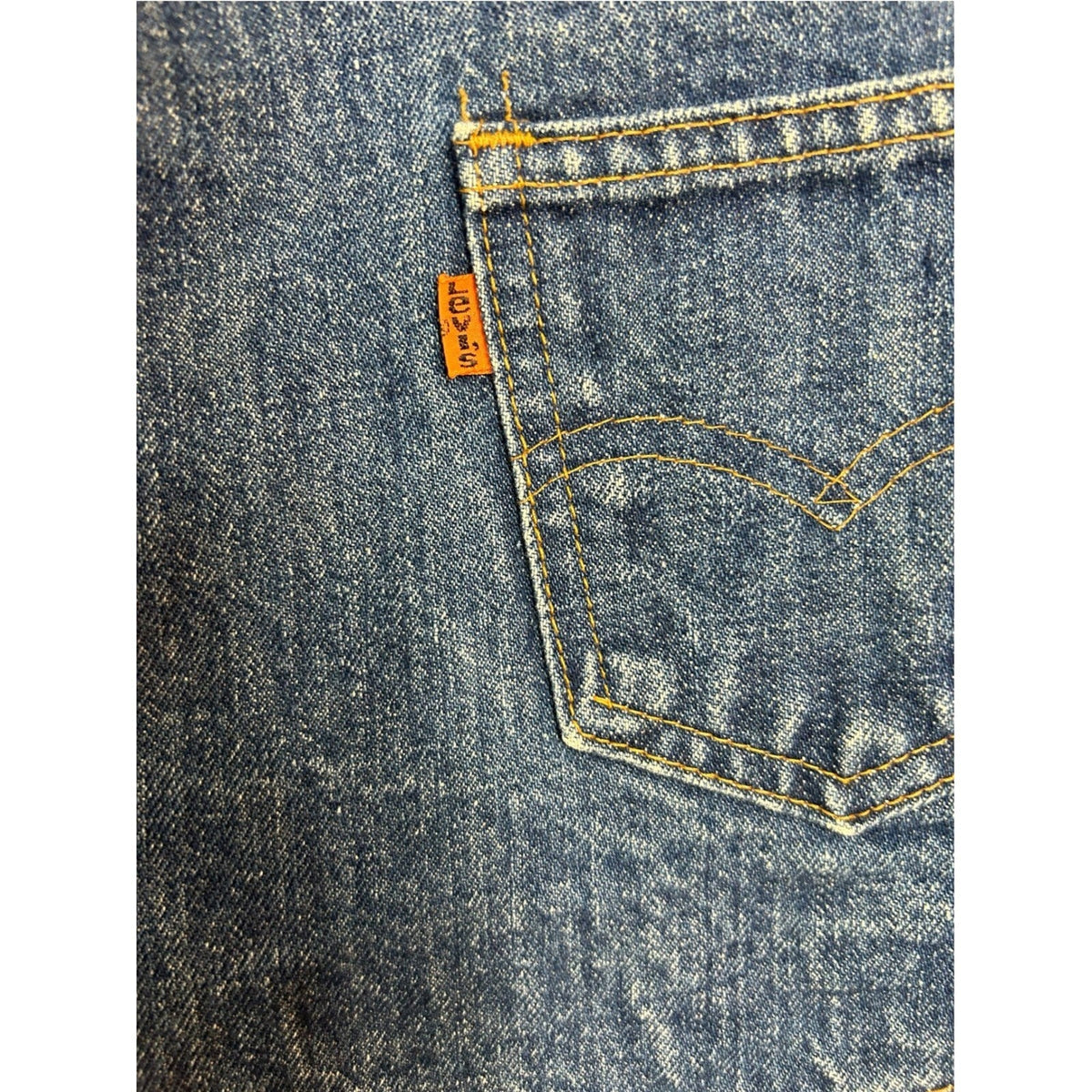 Vintage Levis Orange Tab Denim Vest Mens XL Blue Button Front V-Neck 70s 80s