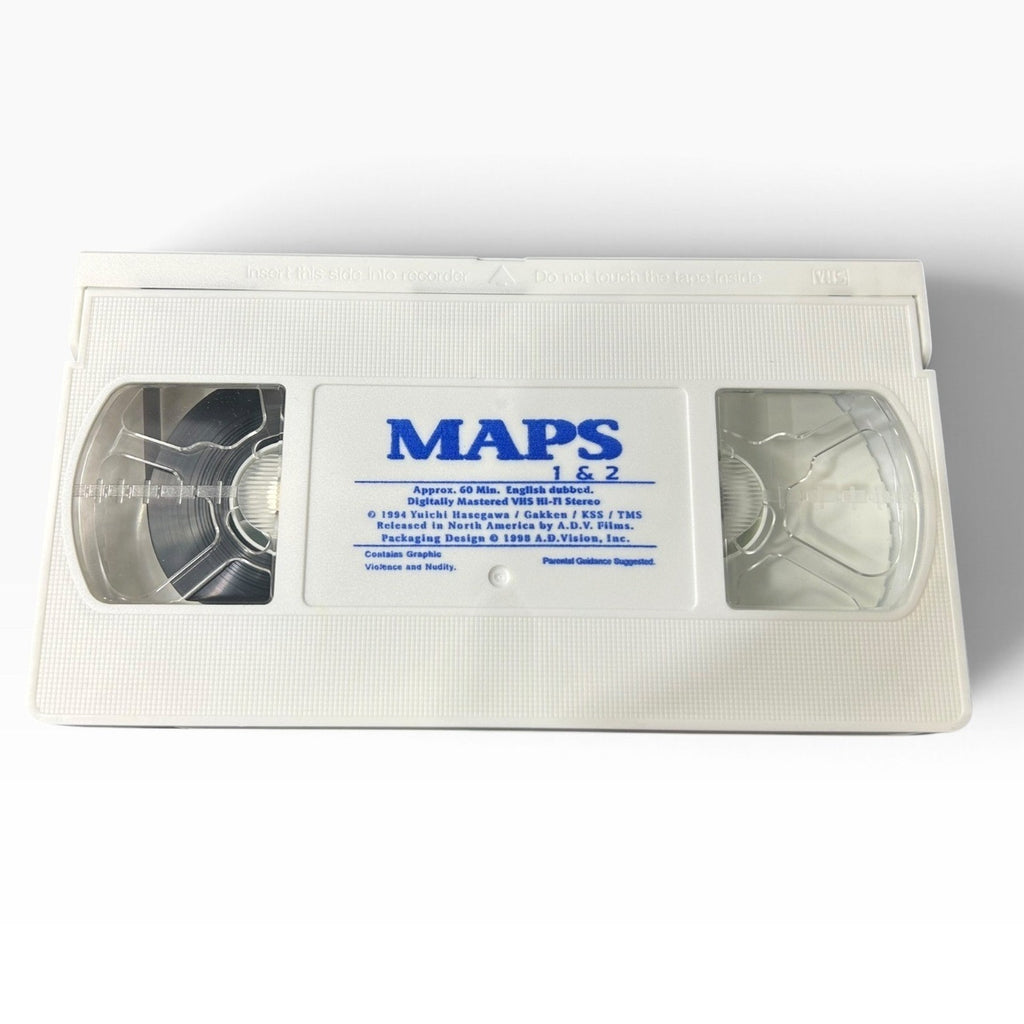 Maps 1 & 2 VHS Anime Sci-Fi ADV Films English Dubbed White Tape 1998 Collectible