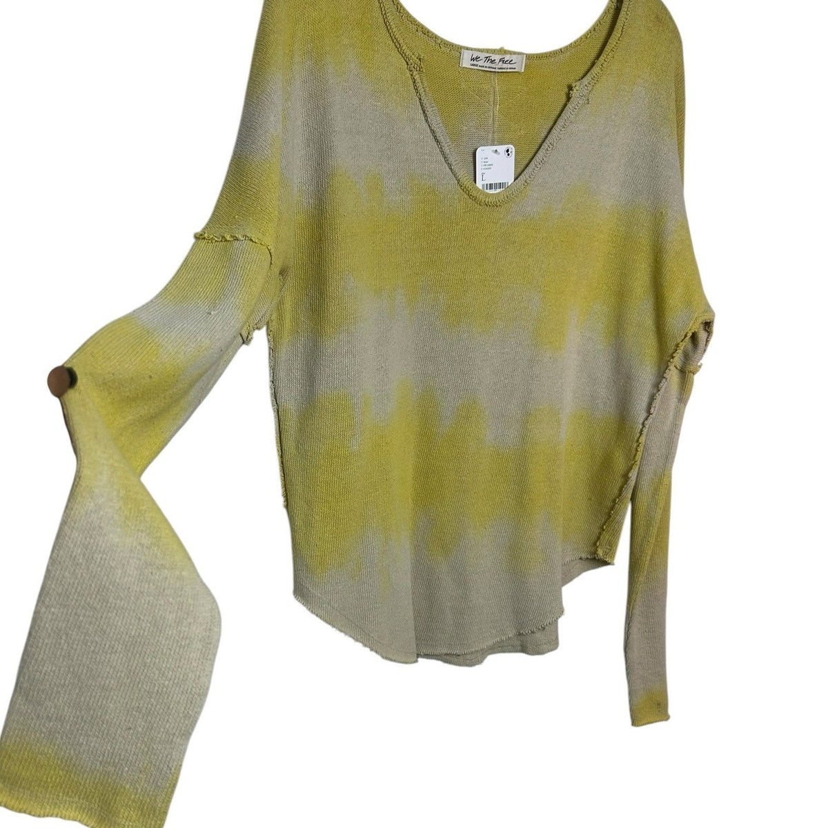 We The Free Free People Come And Get It Washed Top Khaki Yellow L OB1240838 fall