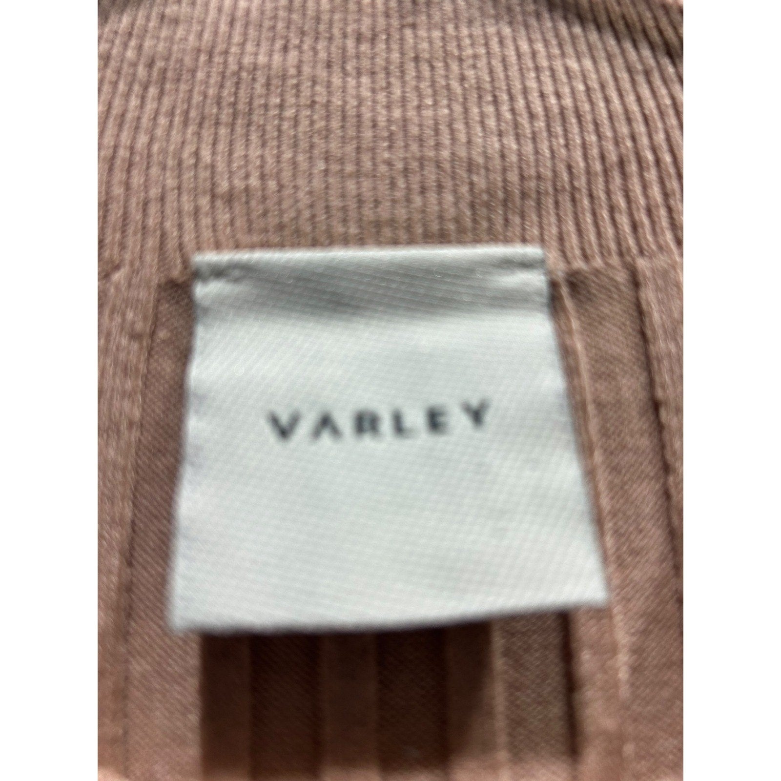 Varley Maeve Rib Knit Midi Dress Topa Taupe Short Sleeve Sweater Dress Small