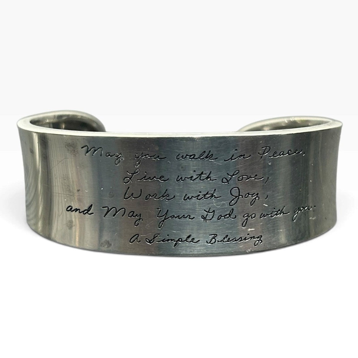 6.75" Vintage BB Becker Sterling Silver 925 Engraved Cuff Bracelet Stamped 925