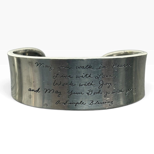 6.75" Vintage BB Becker Sterling Silver 925 Engraved Cuff Bracelet Stamped 925