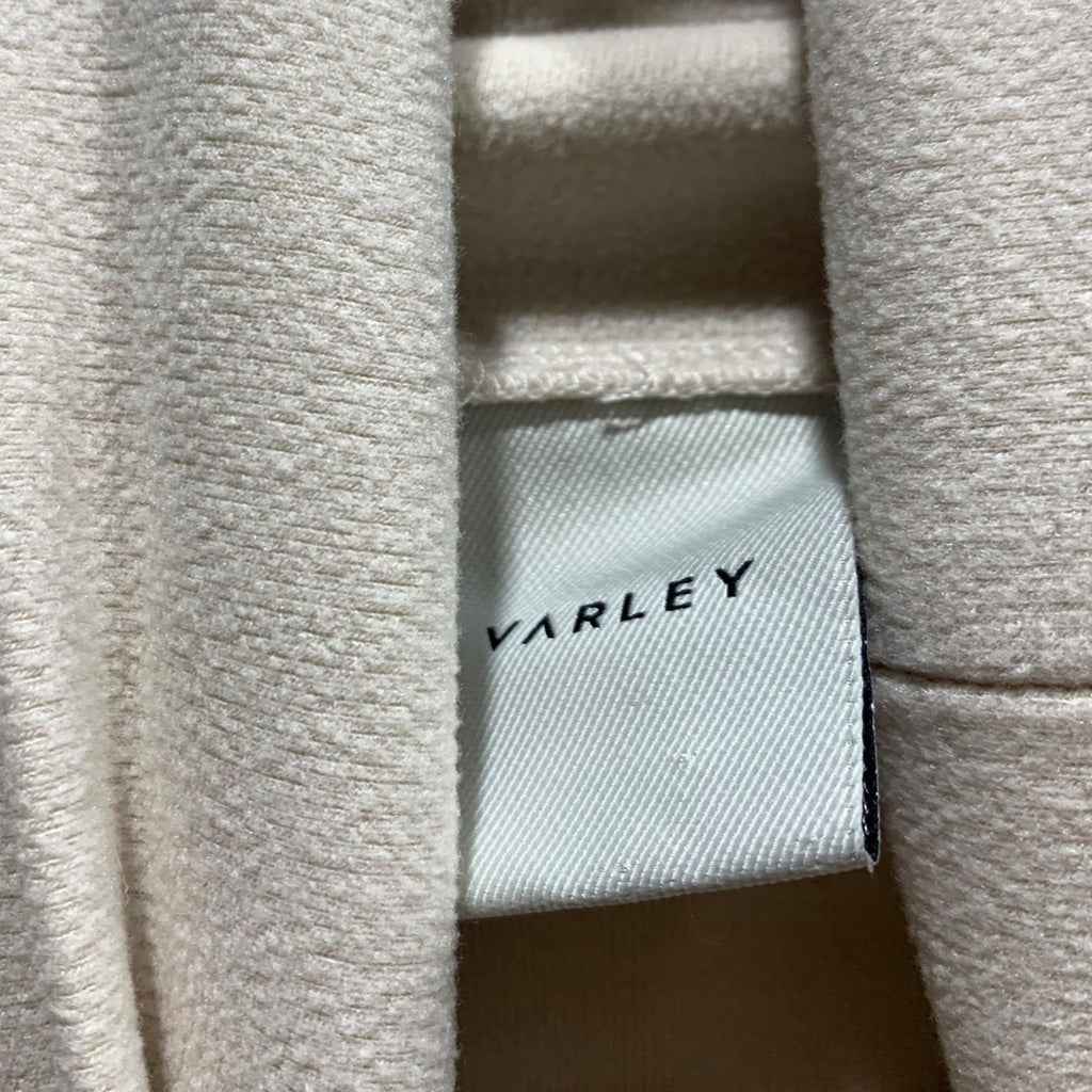 Varley Portland High Neck Midlayer Restore Jersey Pullover Cream XS  Drawstring