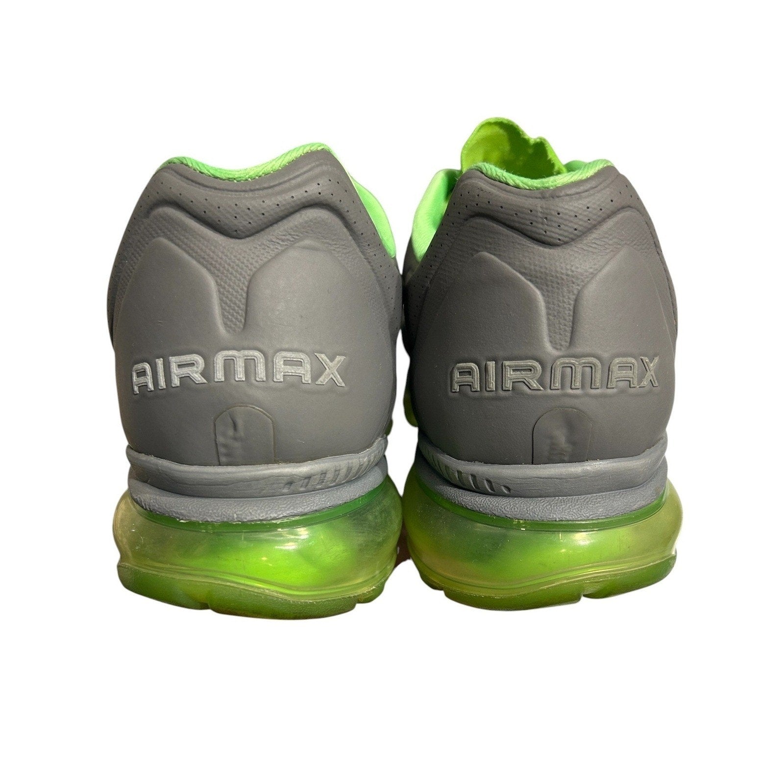 Nike Air Max 2011 Cool Grey Neon Green Mens 8.5 Running Shoes 429889-003