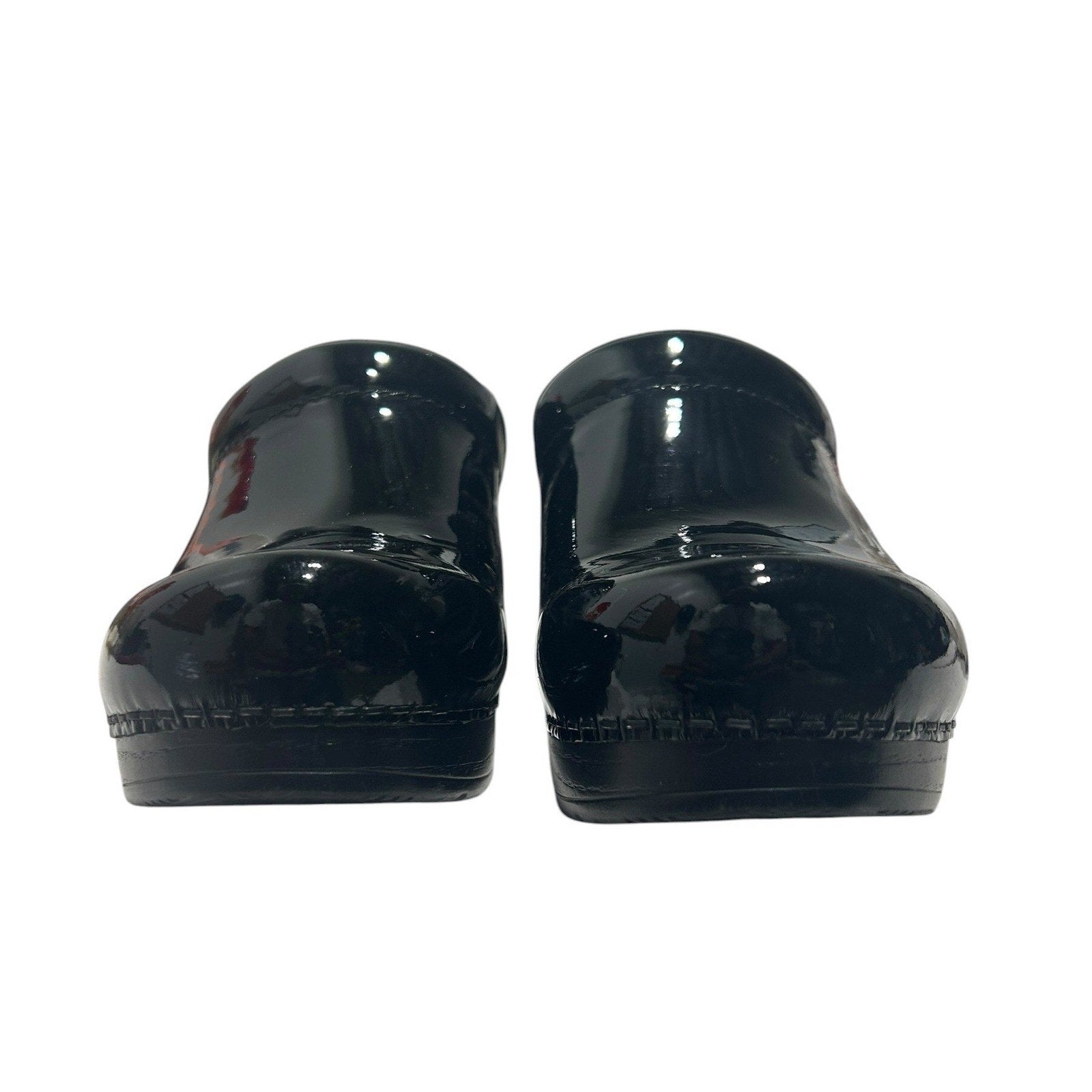 Dansko Professional Patent Black Leather Clogs Shoes 406-020202 EU 37 work nurse