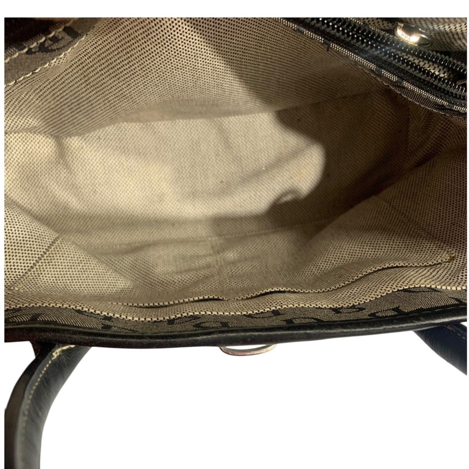 Dooney Bourke Small Double Handle Tote Signature DB Monogram Canvas Leather Trim