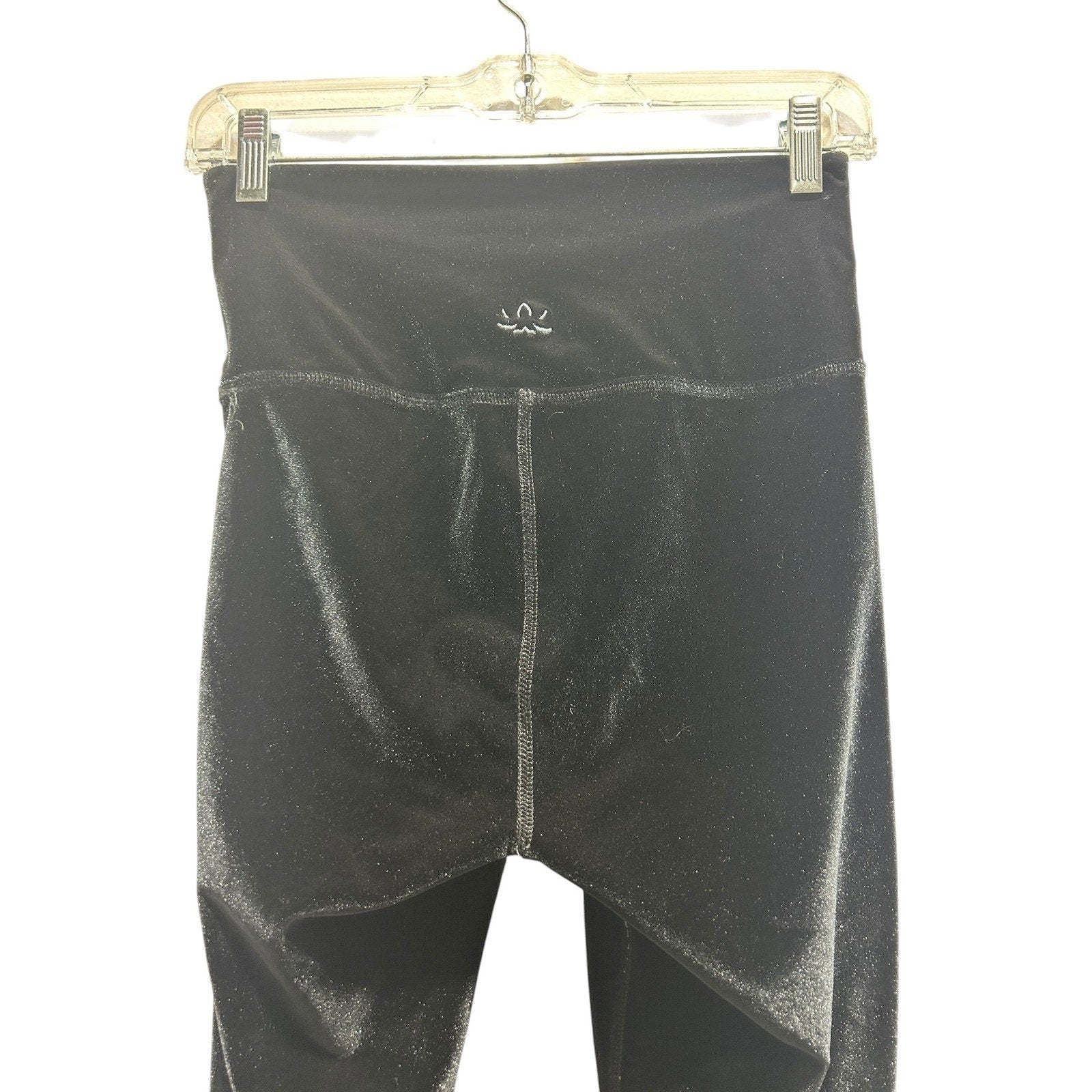Beyond Yoga Womens Black Velvet Shimmer High Waisted Leggings Size M Loungewear