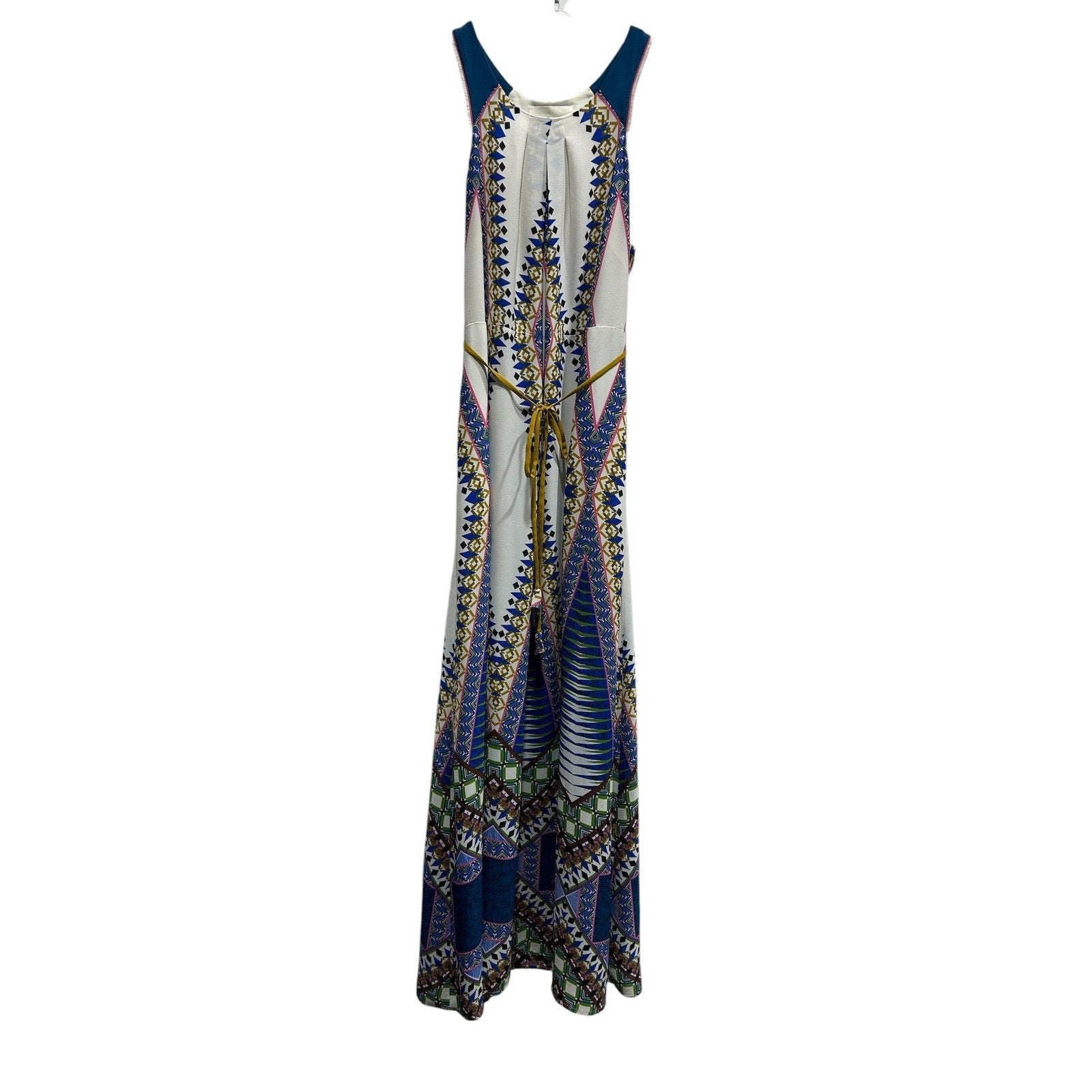 Maeve Anthropologie Tribal Print Sleeveless Maxi Dress Size 6 Boho coastal vacay