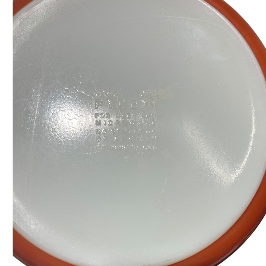 Pyrex Autumn Harvest 471-B 1.5 Pt Casserole Dish No Lid Burnt Orange Wheat USA