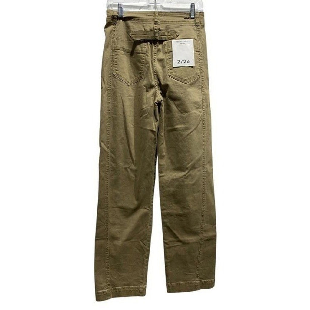 Habitual High Rise Wide Leg Army Green Pants HNM02107B Womens Size 2/26 NEW