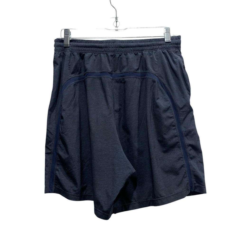 Lululemon Mens Heathered Navy Blue Athletic Training Shorts Size M Drawstring