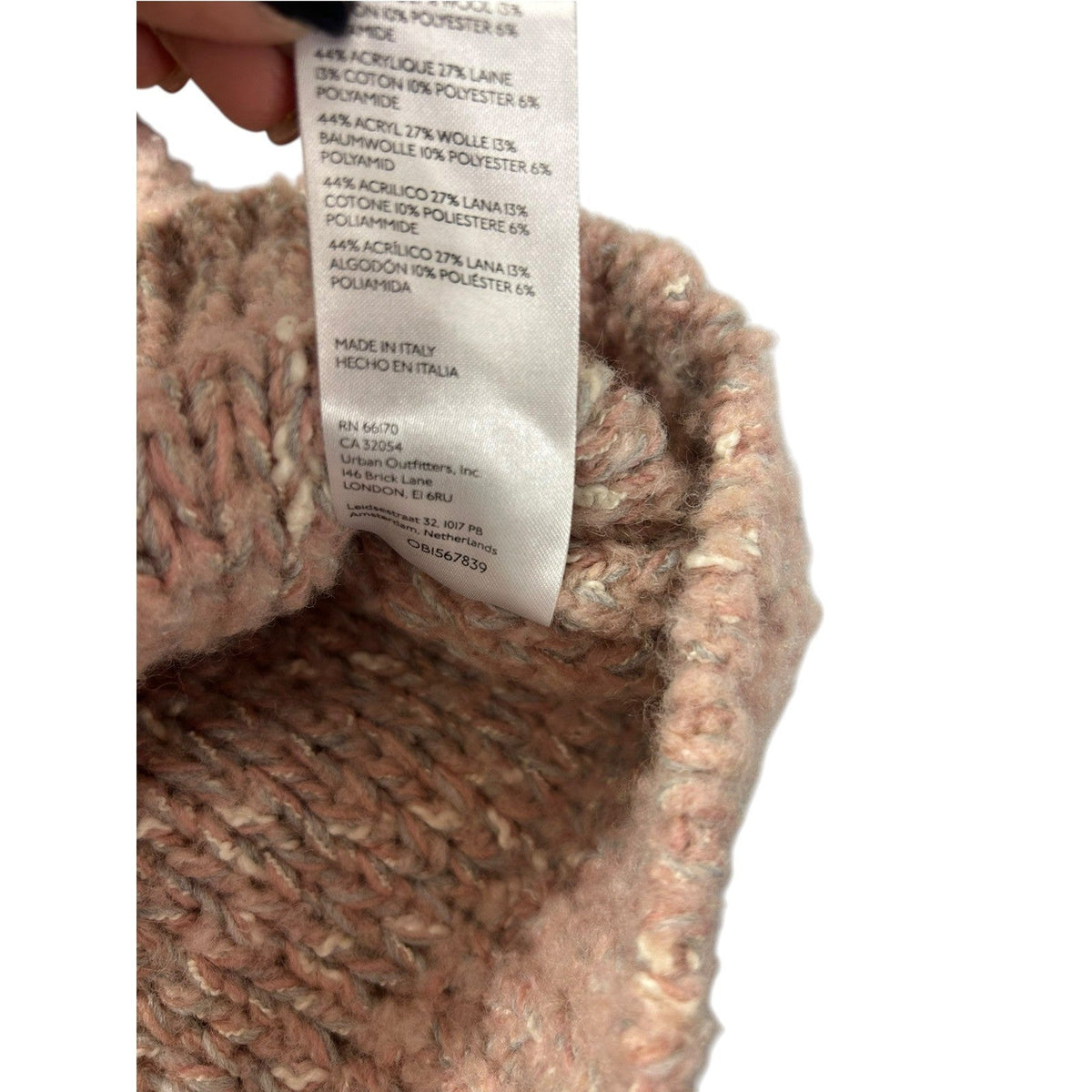 Pilcro Anthropologie Pink Striped Boucle Wool Blend Chunky Sweater XS cozy prep