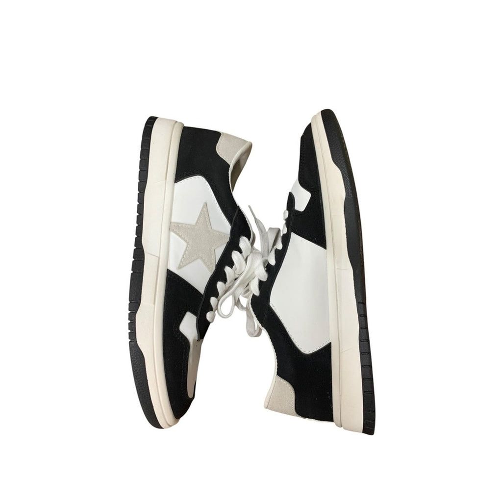 VH by Vintage H.V. Star Sneakers Womens Shoes Black & White SZ 8.5