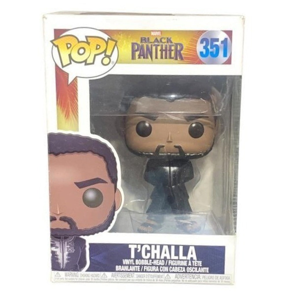 Funko Pop Marvel Black Panther T'Challa 351 Vinyl Bobble-Head Figure Box Damage