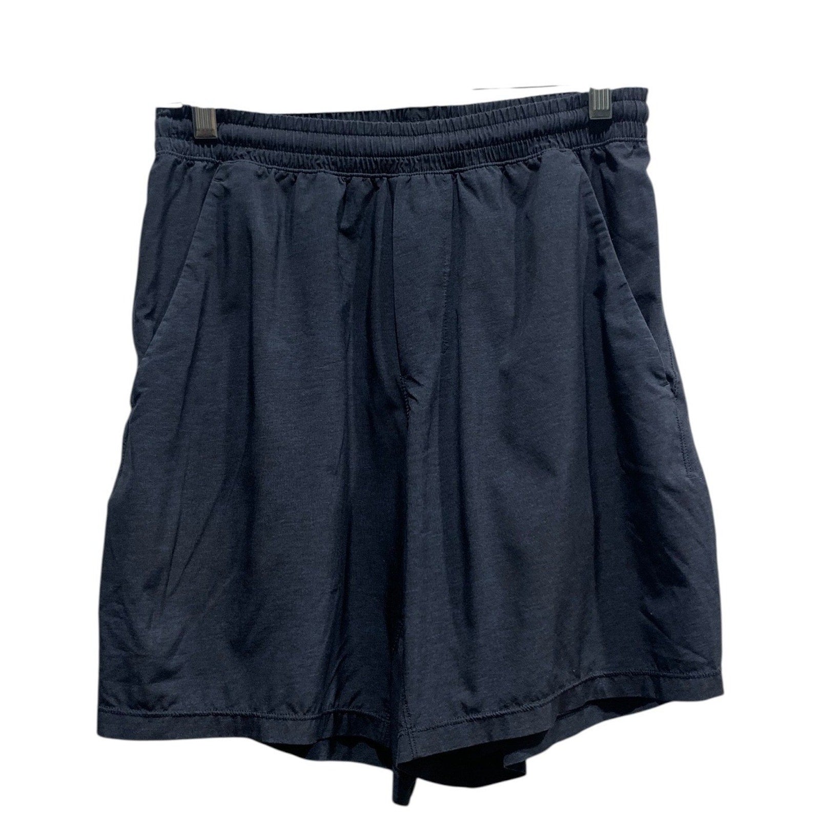 Lululemon Mens Heathered Navy Blue Athletic Training Shorts Size M Drawstring