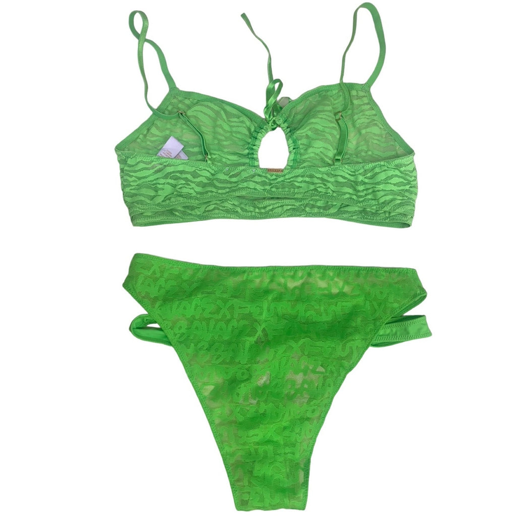 Savage x Fenty  Lime 2 pieces bottom NWT Medium Top Large