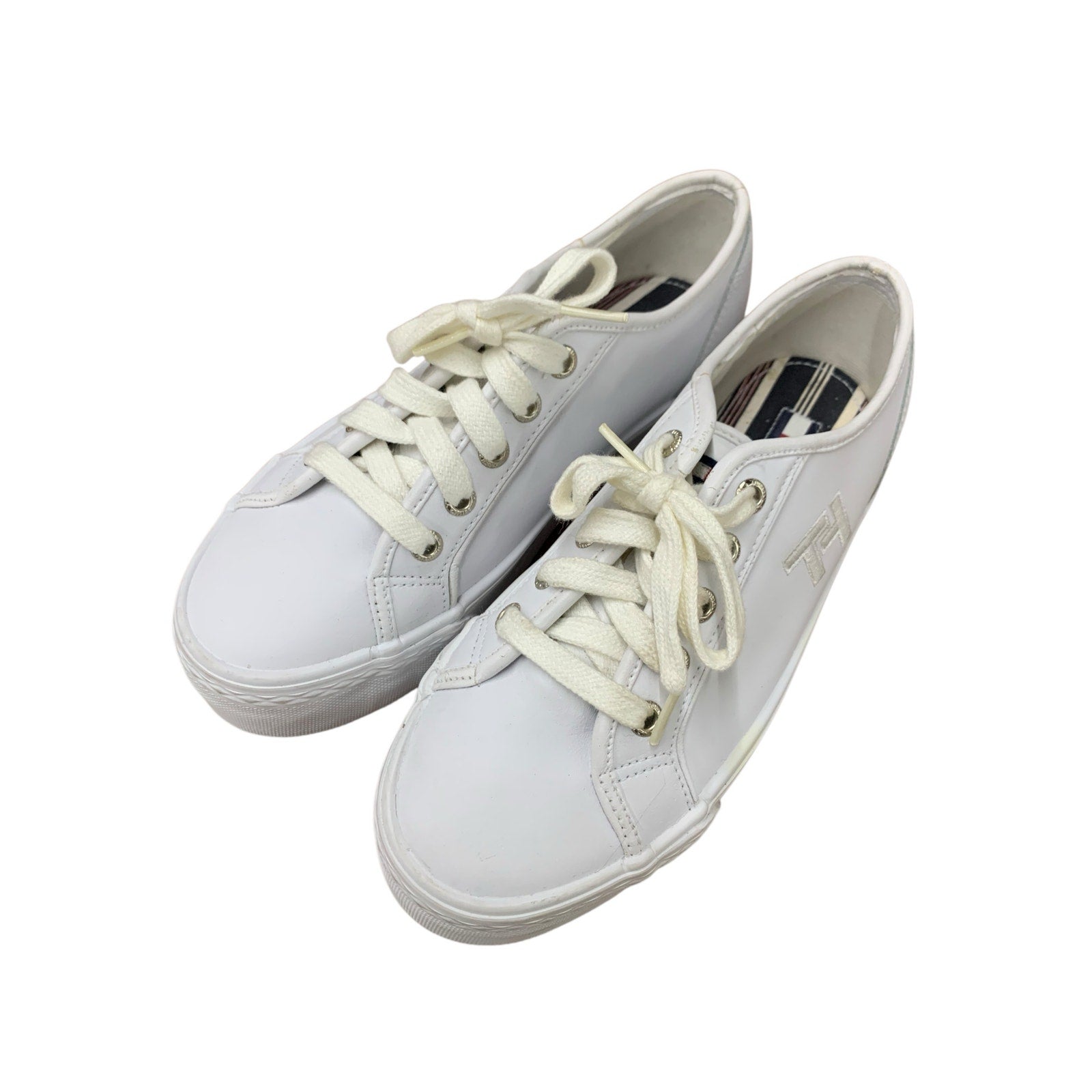NWOT Tommy Hilfiger Court platform leather sneakers sz 7