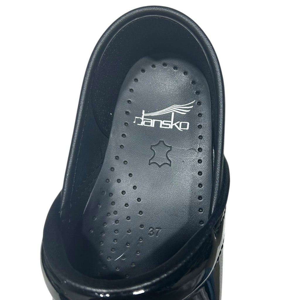 Dansko Professional Patent Black Leather Clogs Shoes 406-020202 EU 37 work nurse