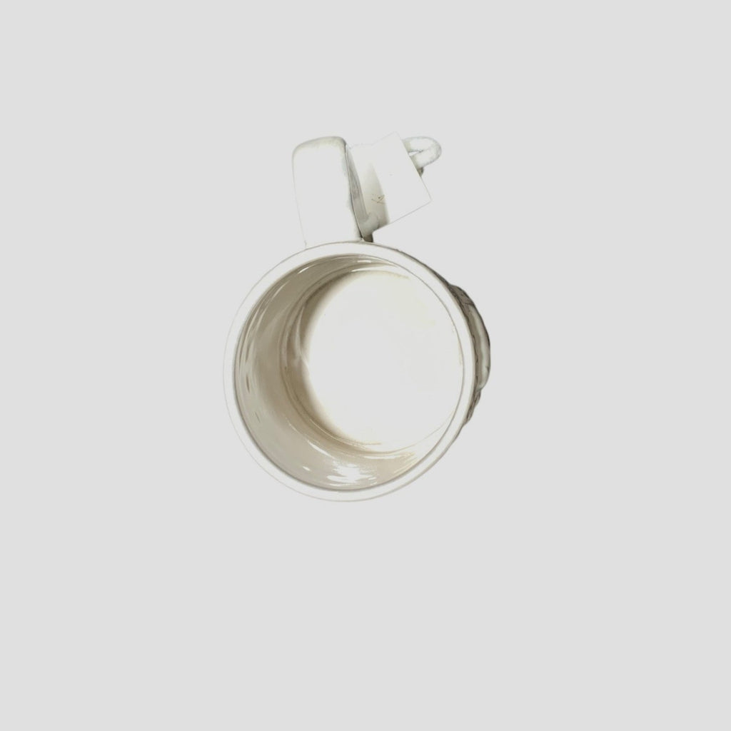 NWT Anthropologie Snowcap Reactive-Glazed Monogram Mug H