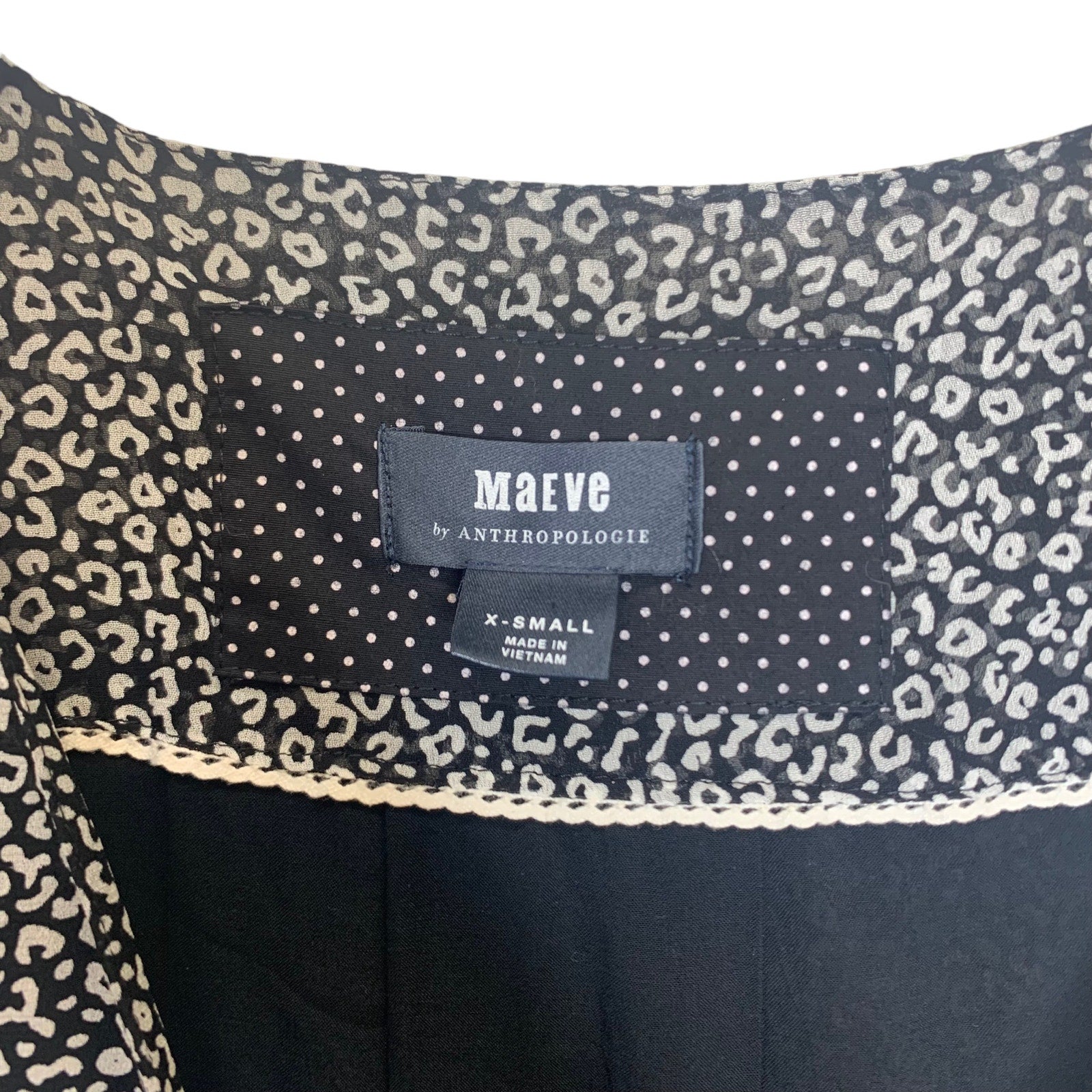 Maeve Faux Wrap Carolyn Animal Print Elastic Waist Boho Y2K