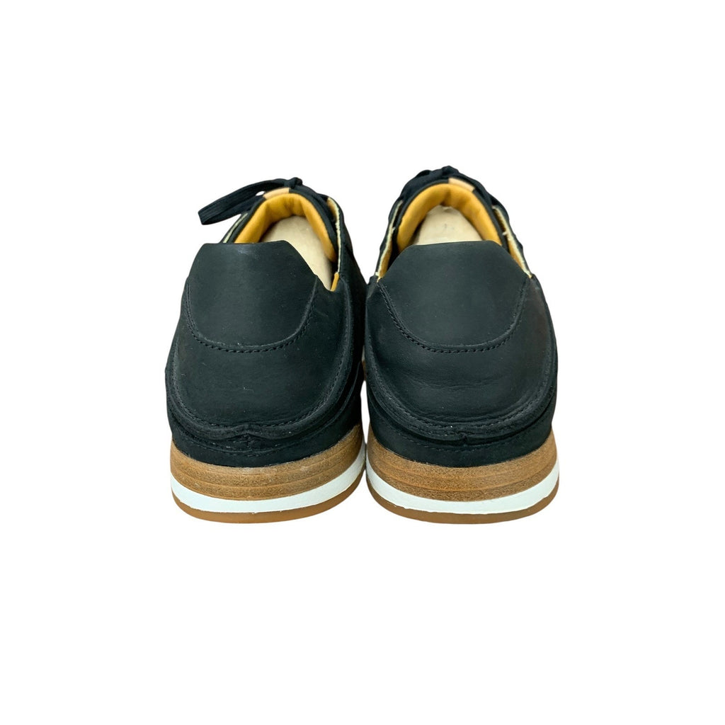 OluKai Huaka'I Li Mens Black Leather Sneakers Casual Shoes Comfort Size 11