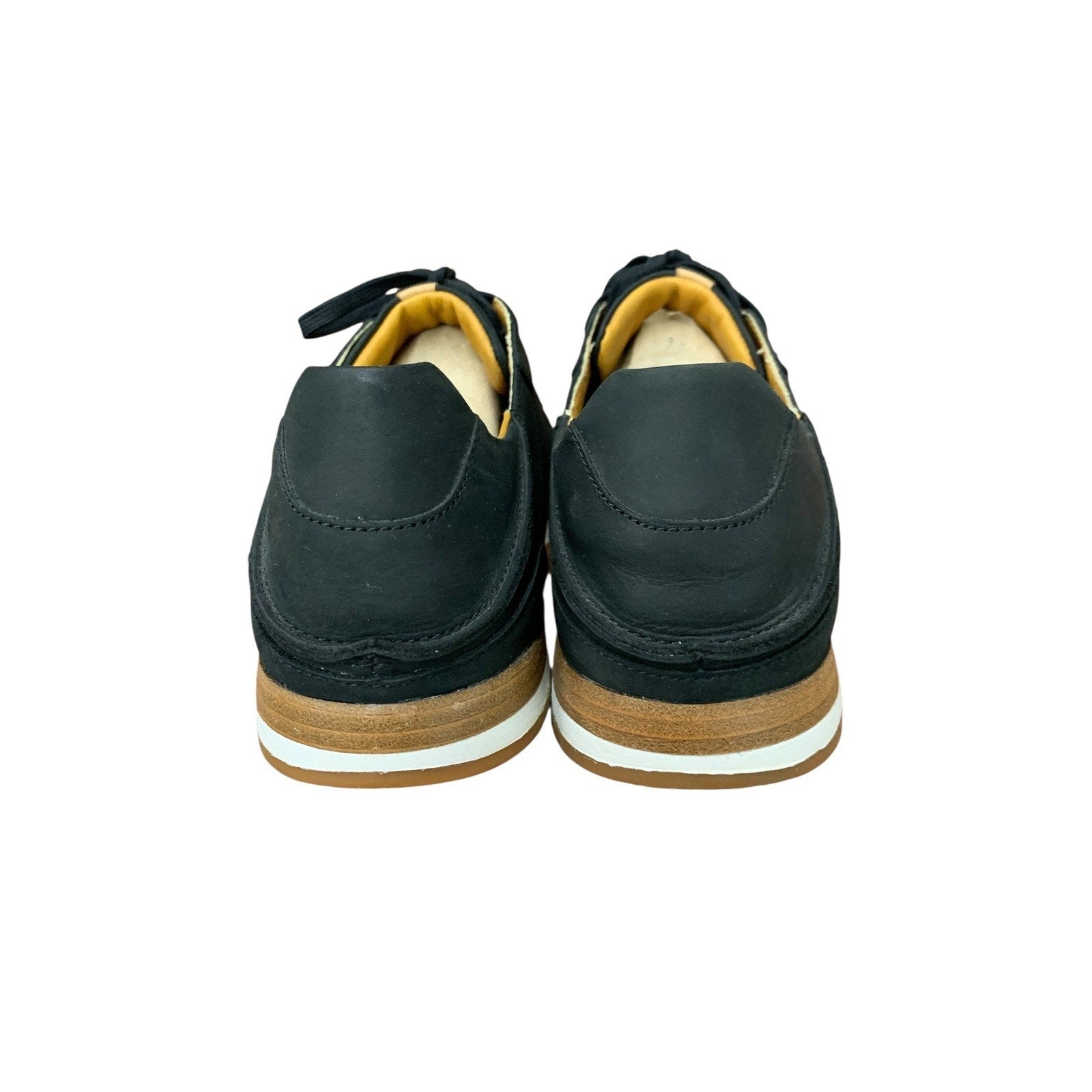OluKai Huaka'I Li Mens Black Leather Sneakers Casual Shoes Comfort Size 11