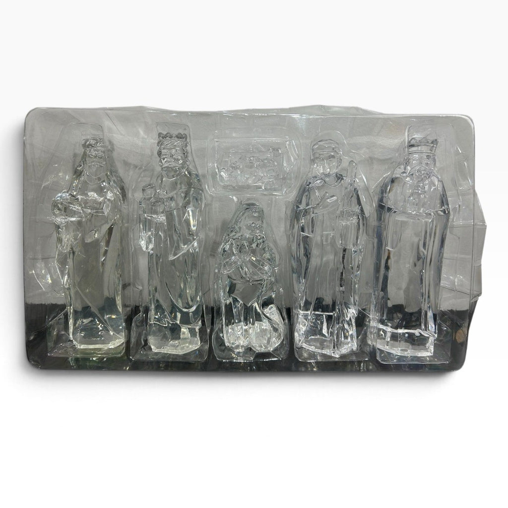 Target Clear Acrylic 6 Piece Nativity Set Figurines 7 Inch Christmas Decor Cute