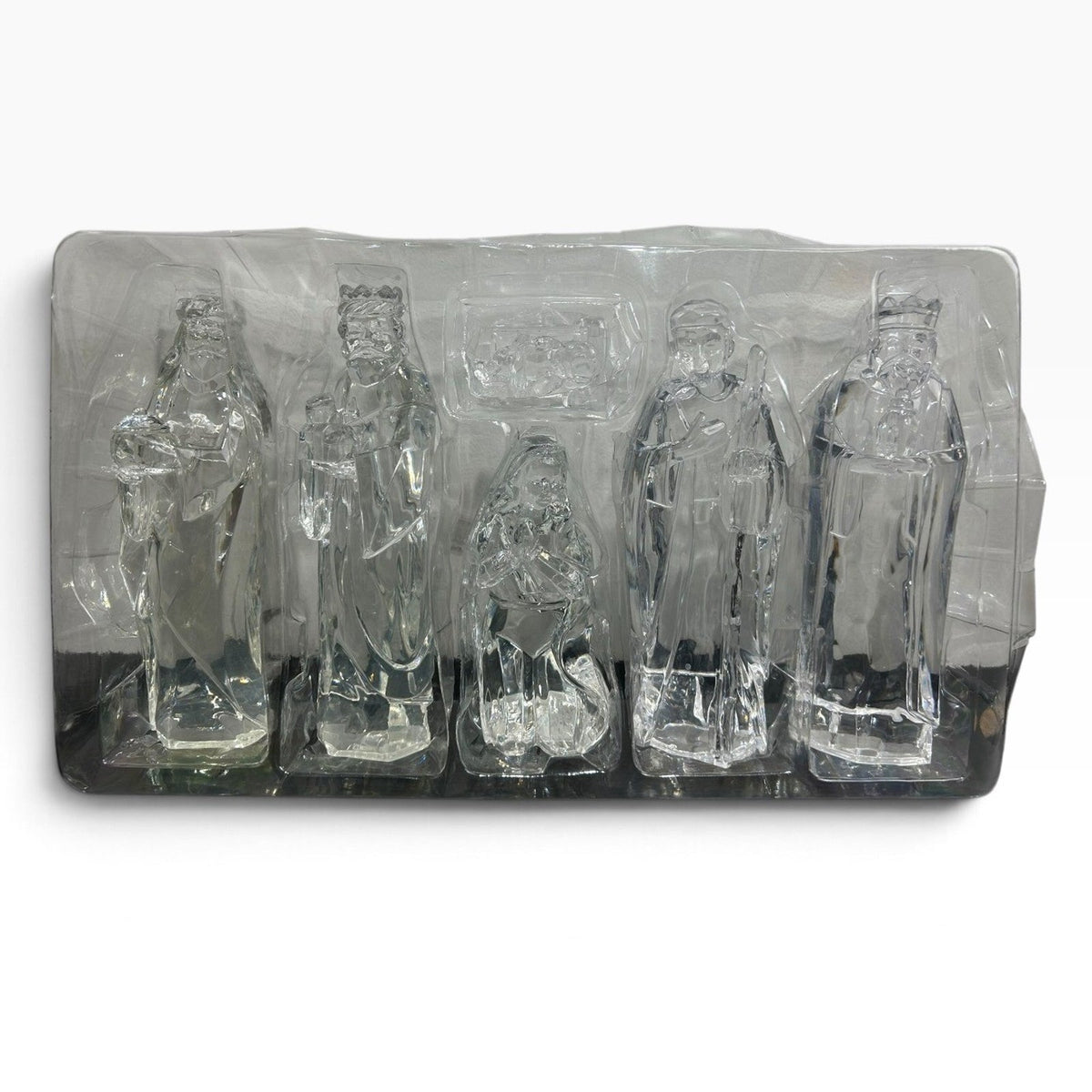 Target Clear Acrylic 6 Piece Nativity Set Figurines 7 Inch Christmas Decor Cute
