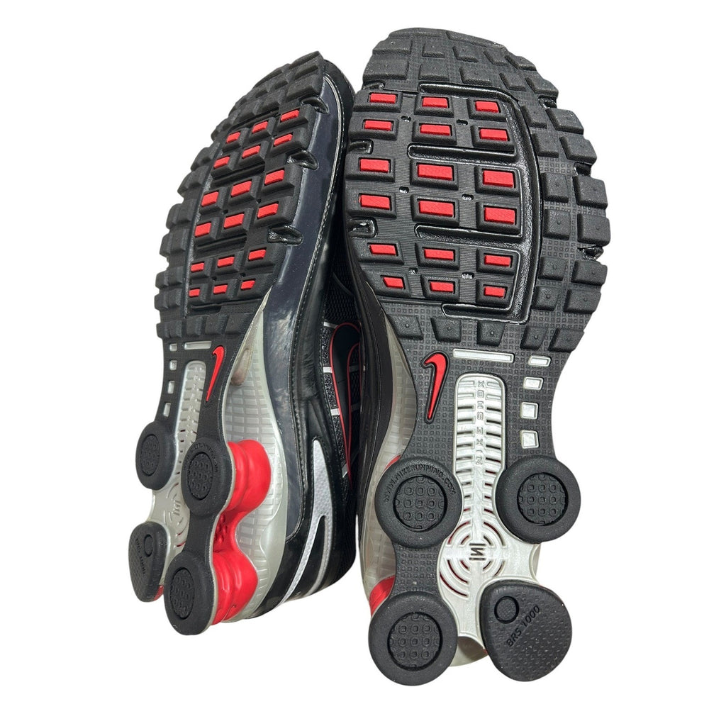Nike Shox Turbo VII silver Black Red Mens Running Shoes 324907-002 Size 12