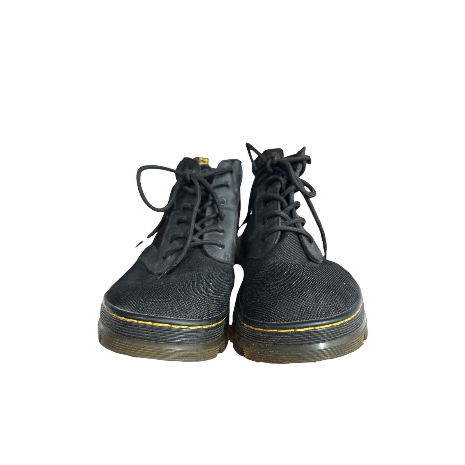 Dr Martens Bonny Tech Black Extra Tough Nylon Ajax Leather Boots Mens 11 W 12