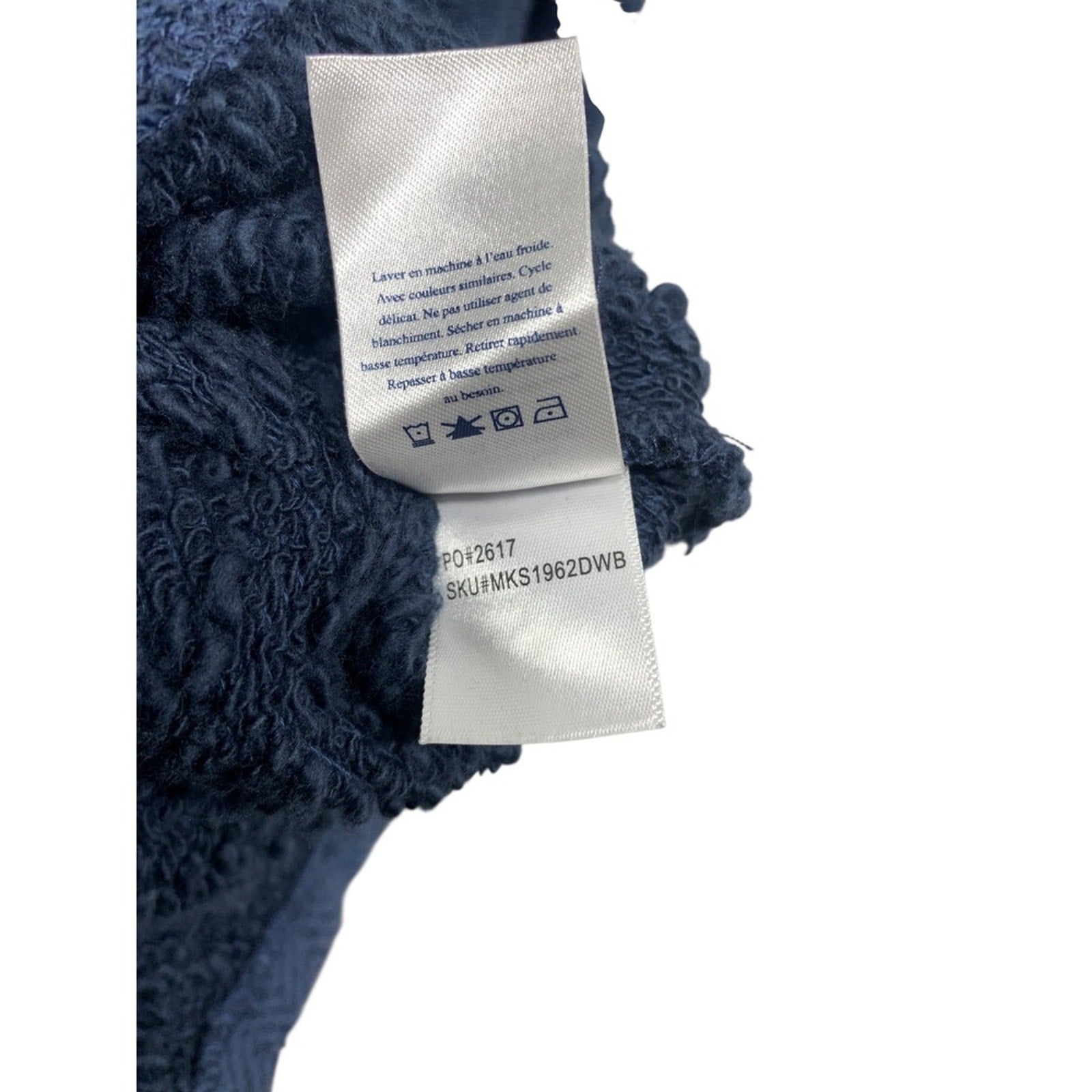 Faherty Brand Men's Blue Knit Hooded Poncho Pullover Sweater XXL