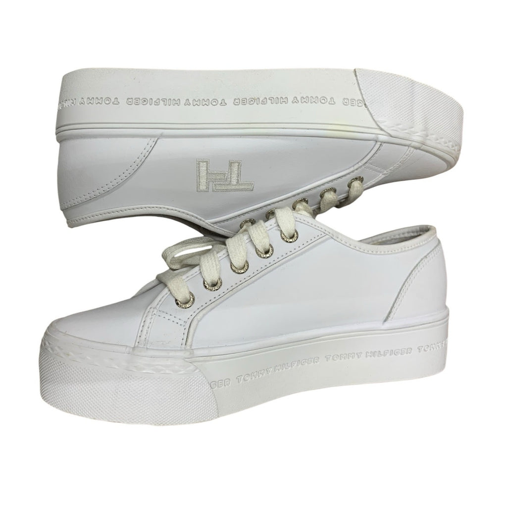 NWOT Tommy Hilfiger Court platform leather sneakers sz 7