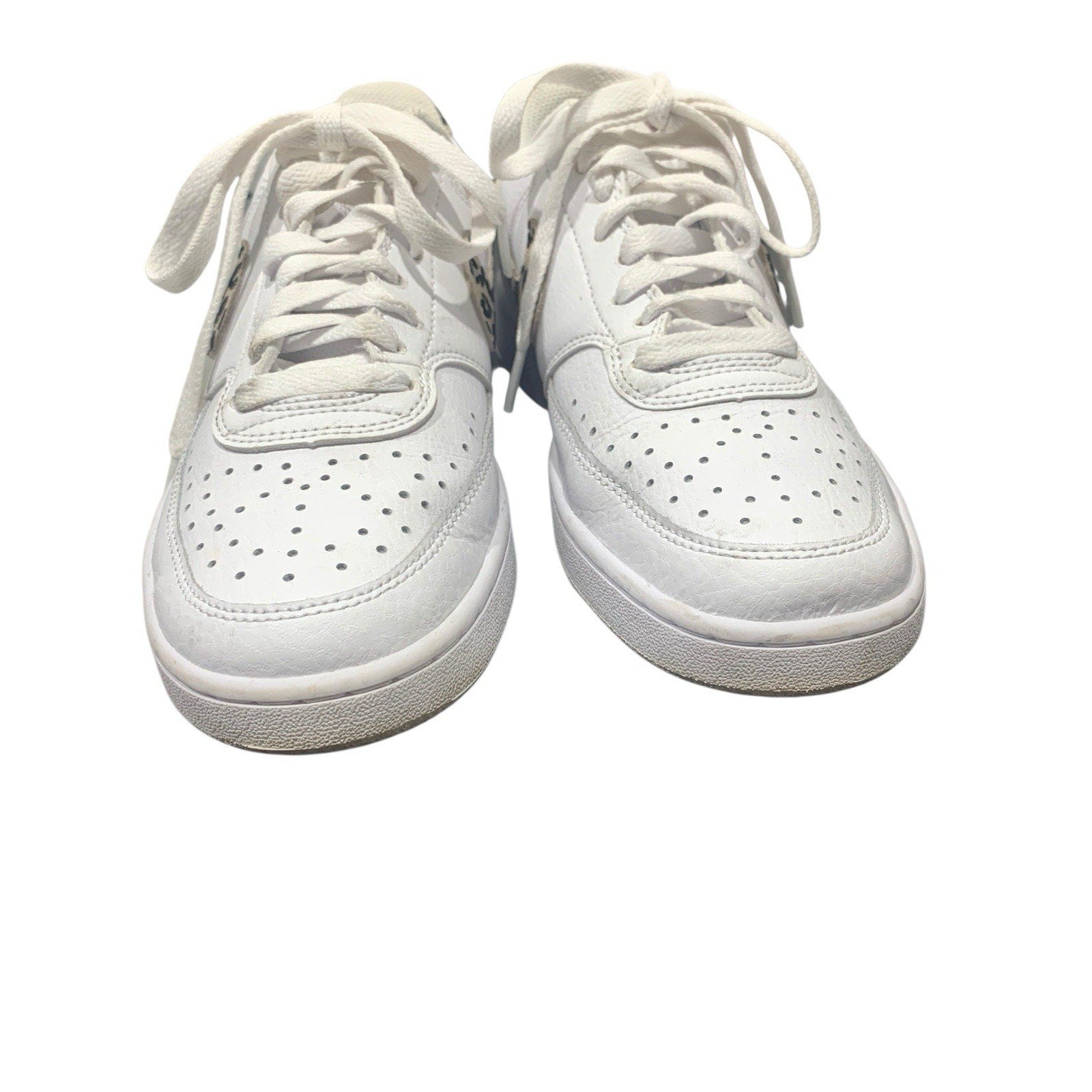 Nike Court Vision Lo Womens Sneakers Size 8 White DD9665-100 Animal Print