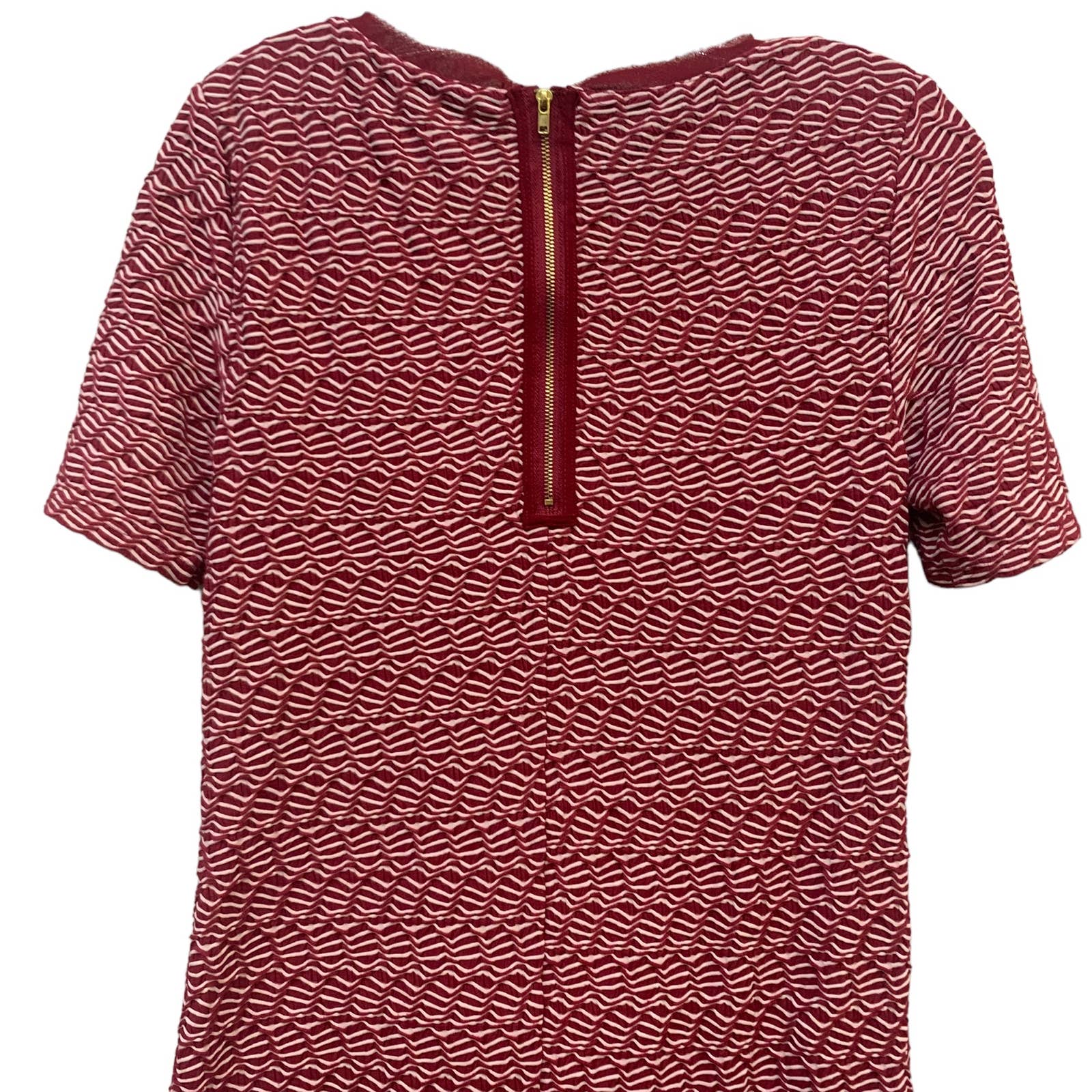 ANTHROPOLOGIE Maeve Dora Red & White Short Sleeve Shift Dress SZ XS