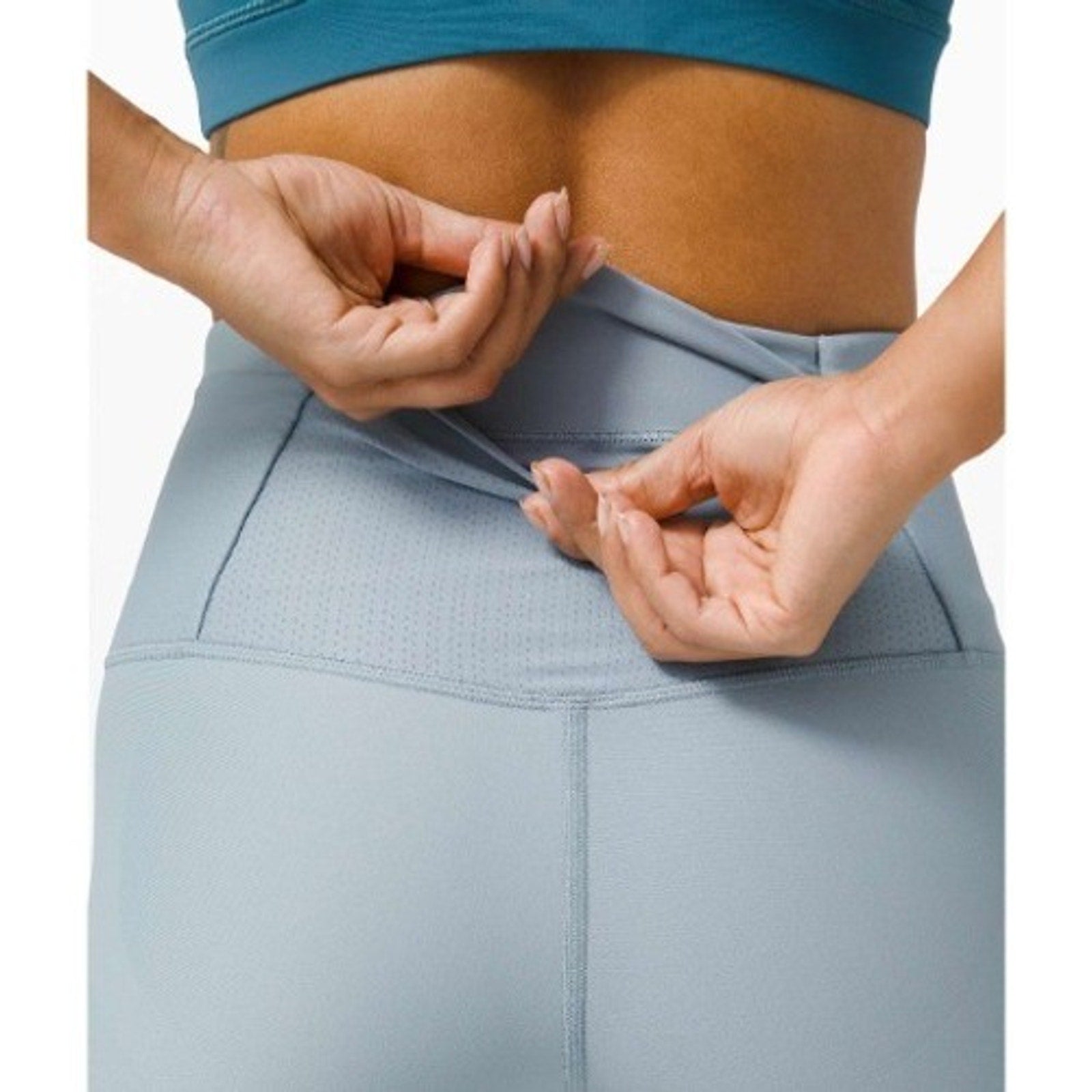 Lululemon Zoned In Tight 27" Envelope Pocket Blue Cast SZ 6