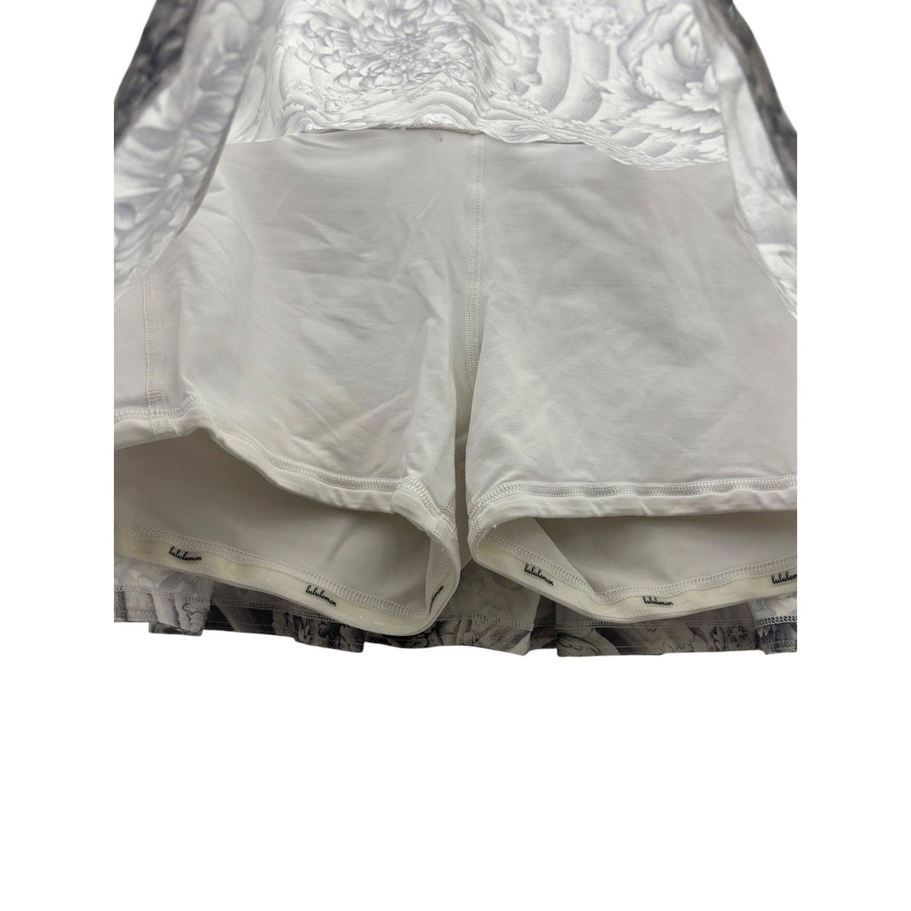 Lululemon Pace Rival Skirt Reg Grey Mini Twine White Athletic Skort Pocket 12