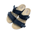 Clarks Collection Womens Sandals Size 7.5M Black Adjustable Strap Comfort Slides