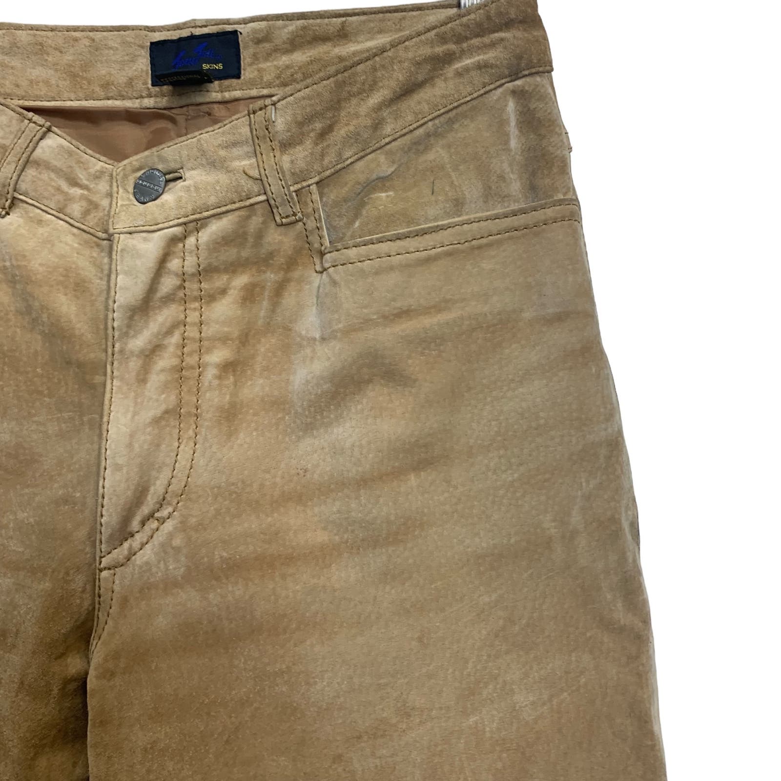 90's Jou Jou Skins 100%  Suede Leather Pants SZ 7/8