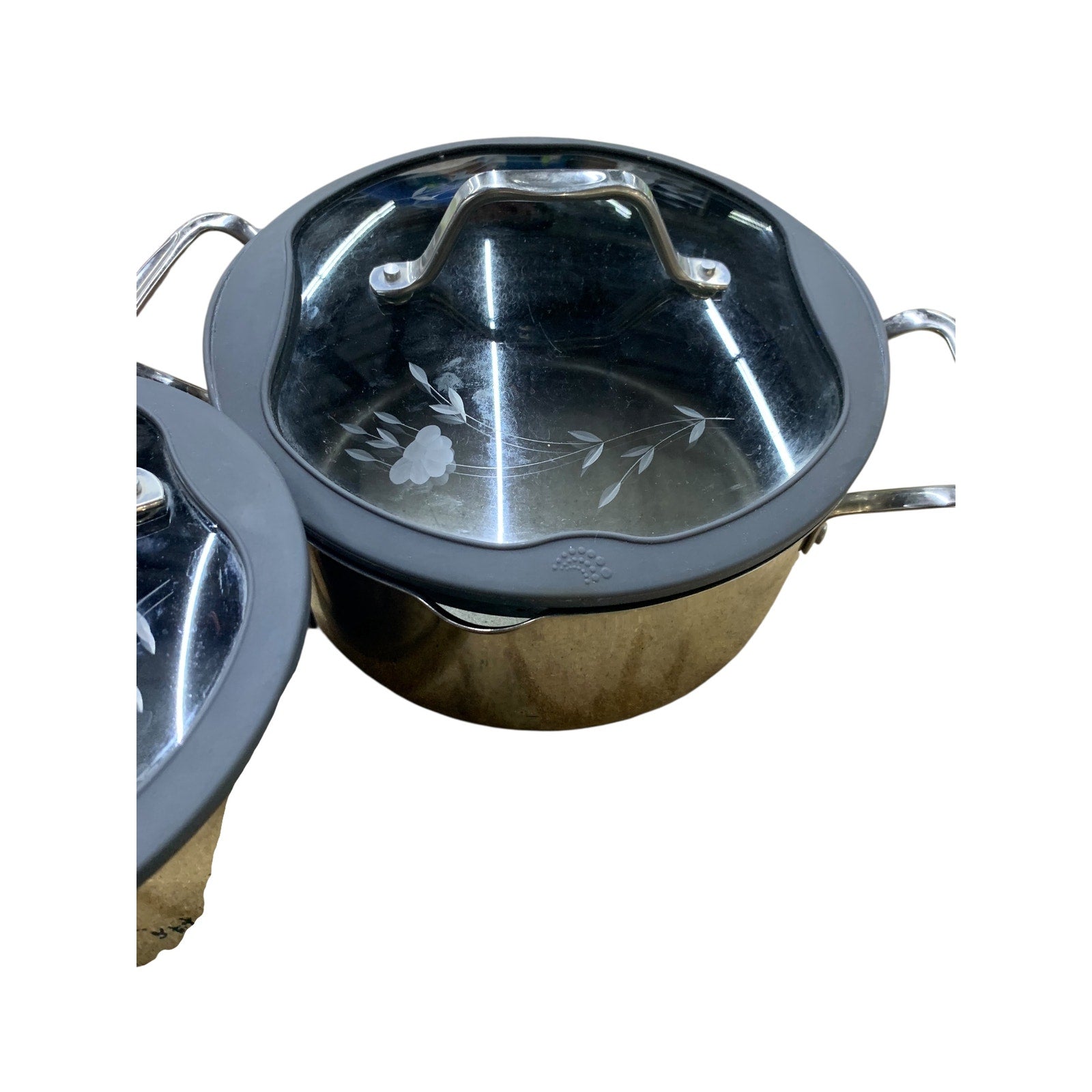 Princess House Heritage Signature Set of Two Nonstick Pots with Lids