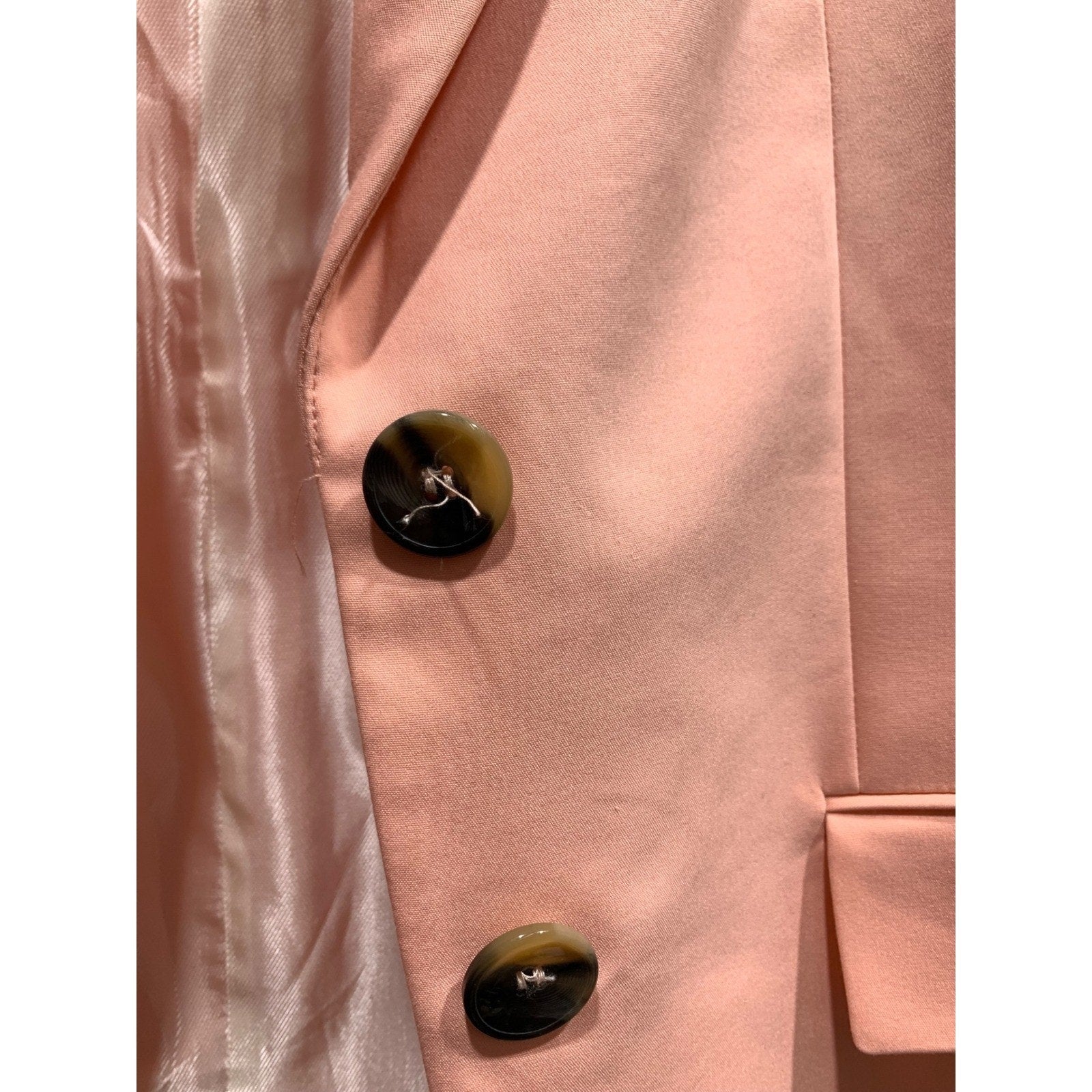 Zara Womens Peach Pink Tailored Longline Blazer Jacket 2851/230/666 Size M