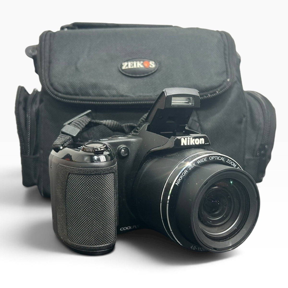 Tested Nikon Coolpix L340 20.2MP Digital Camera 28x Zoom Black with Zeikos Bag