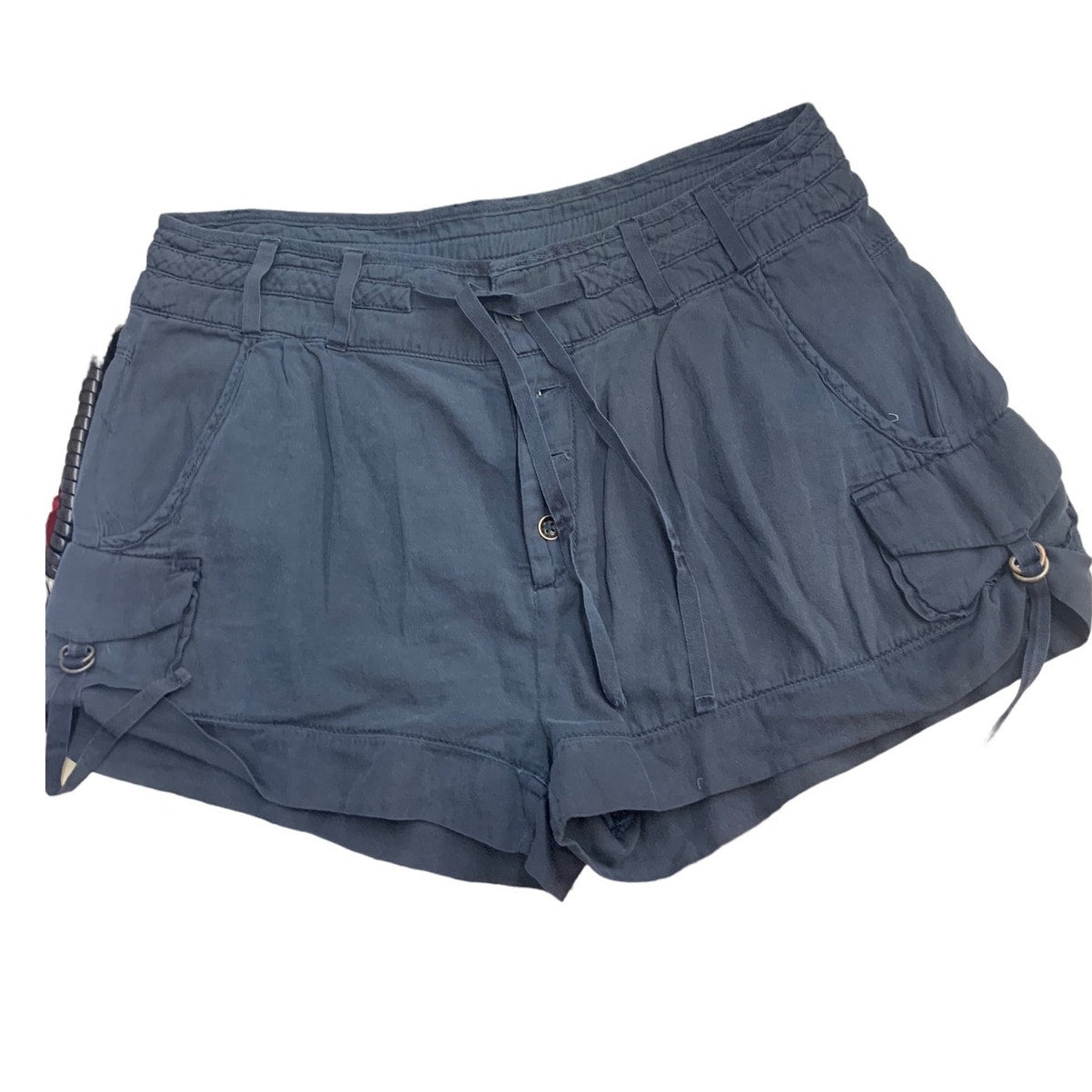 Free People Melvin High Rise Cargo Navy Shorts SZ 4