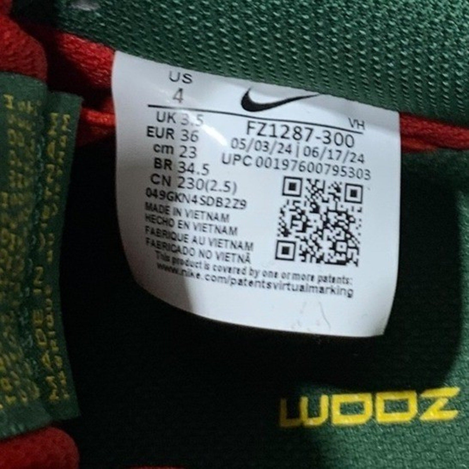 Nike SB Dunk Low Pro PRM Fir White University Gold FZ1287-300 Mens 4 Womens 5.5