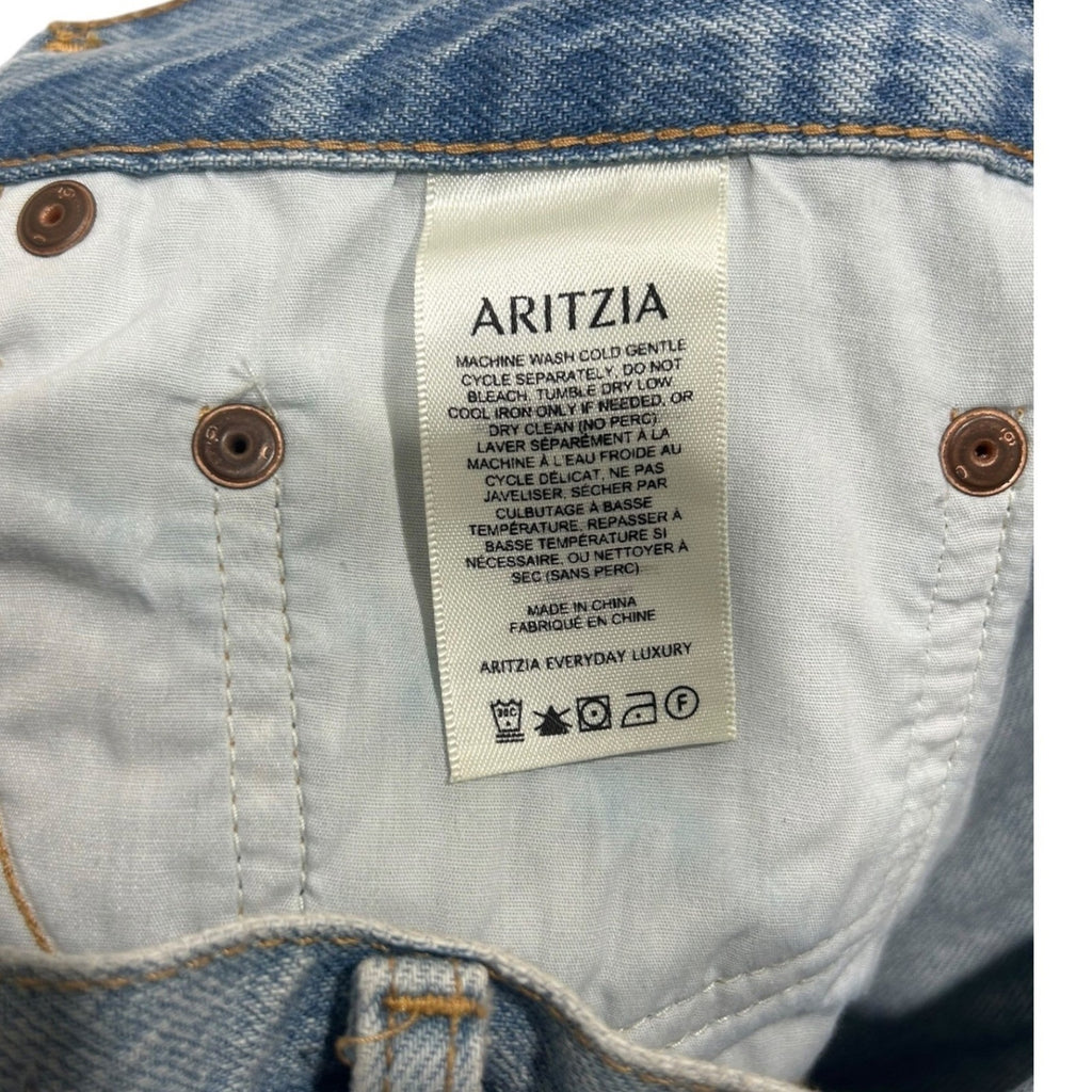 Denim Forum Aritzia Ex-BF Hi Mid-Thigh Denim Shorts 31 NWT summer mom shorts