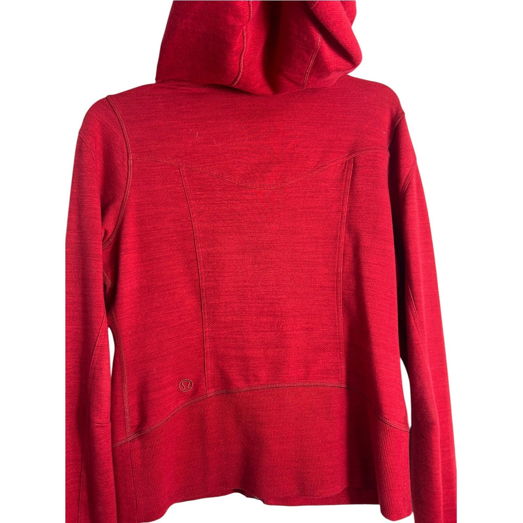 Lululemon Carry And Go Hoodie Commuter Denim Deepest Cranberry Red Zip Jacket 8